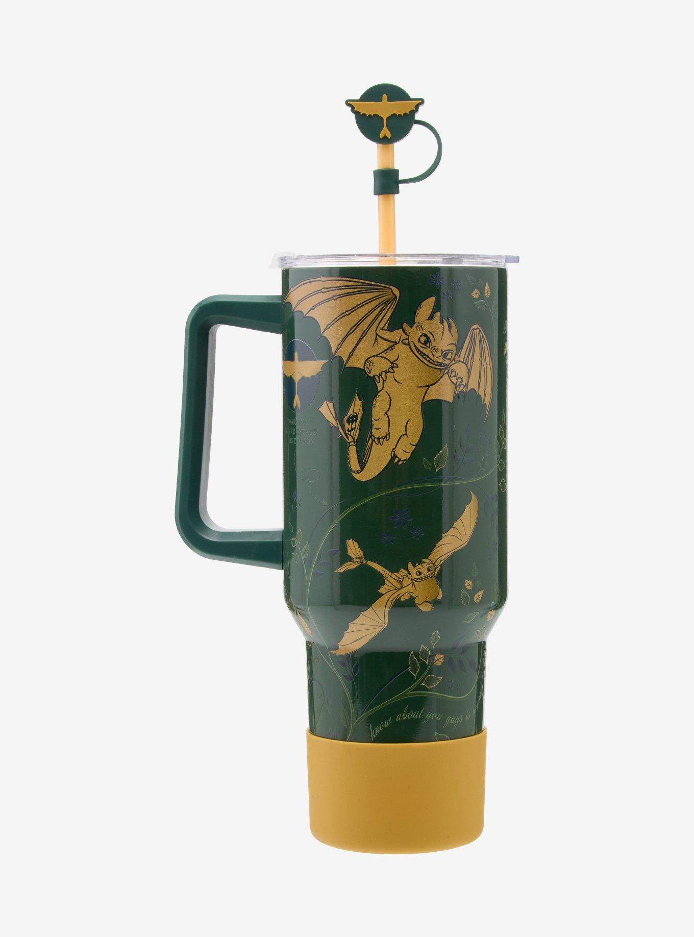 DreamWorks How to Train Your Dragon Toothless Botanical Straw Tumbler — BoxLunch Exclusive, , hi-res