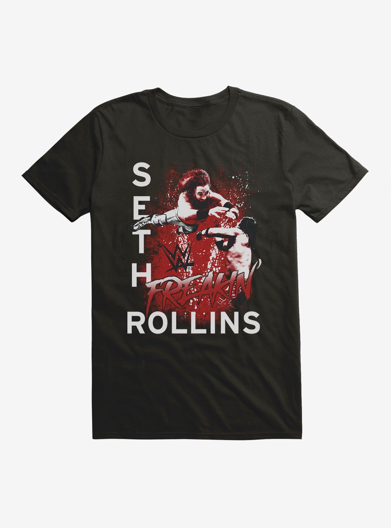 WWE Seth Freakin Rollins Dive T-Shirt, BLACK, hi-res