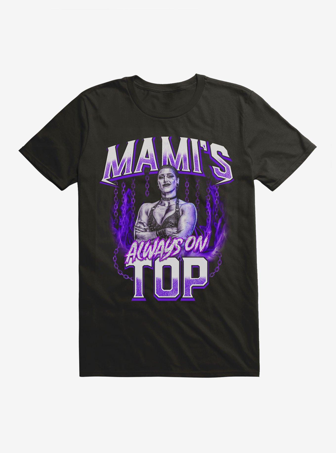 WWE Rhea Ripley Mami's Always On Top T-Shirt, BLACK, hi-res