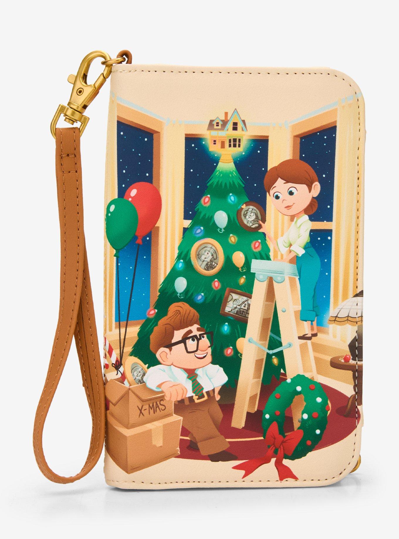 Loungefly Disney Pixar Up Carl & Ellie Christmas Tree Tech Wallet, , hi-res