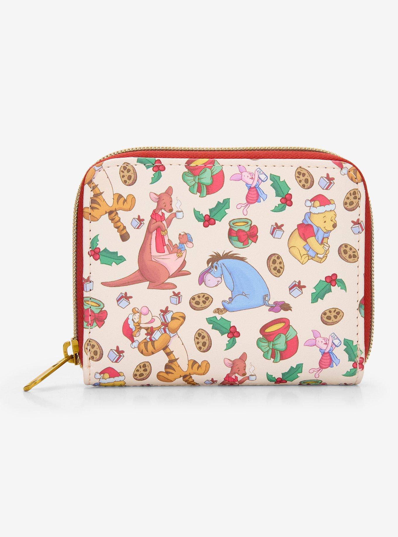 Loungefly Disney Winnie The Pooh Milk & Cookies Holiday Mini Zipper Wallet