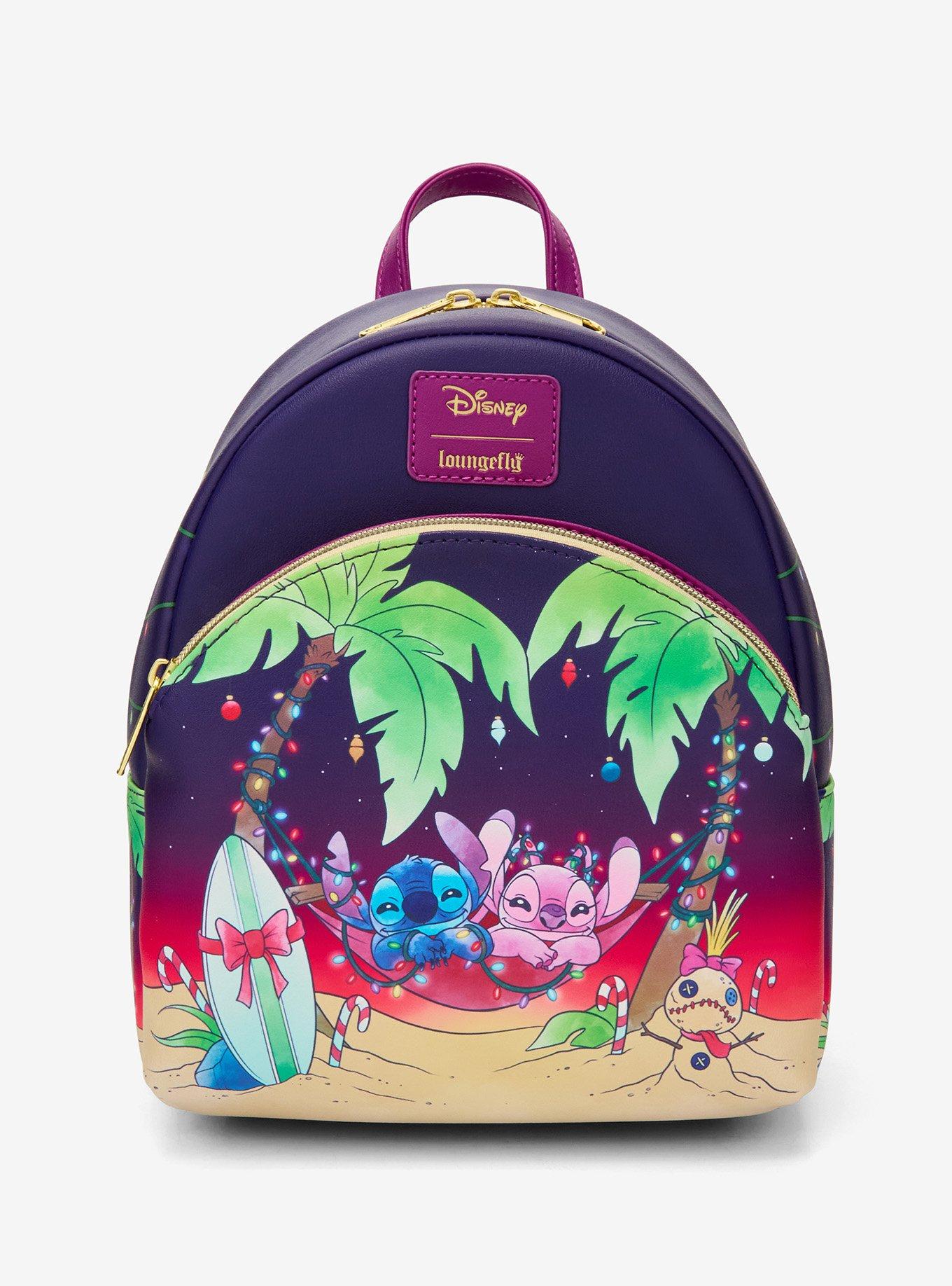 Loungefly Disney Stitch & Angel Holiday Beach Mini Backpack, , hi-res