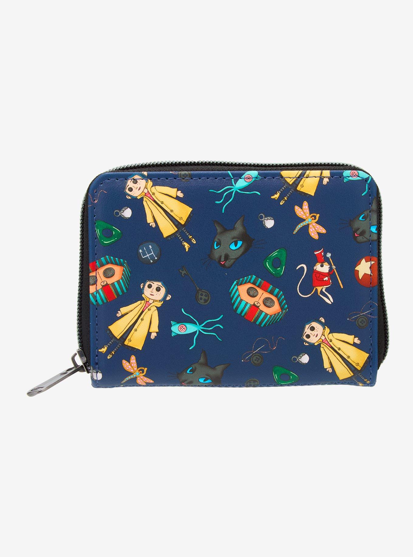 Loungefly Coraline Icons Mini Zipper Wallet, , hi-res