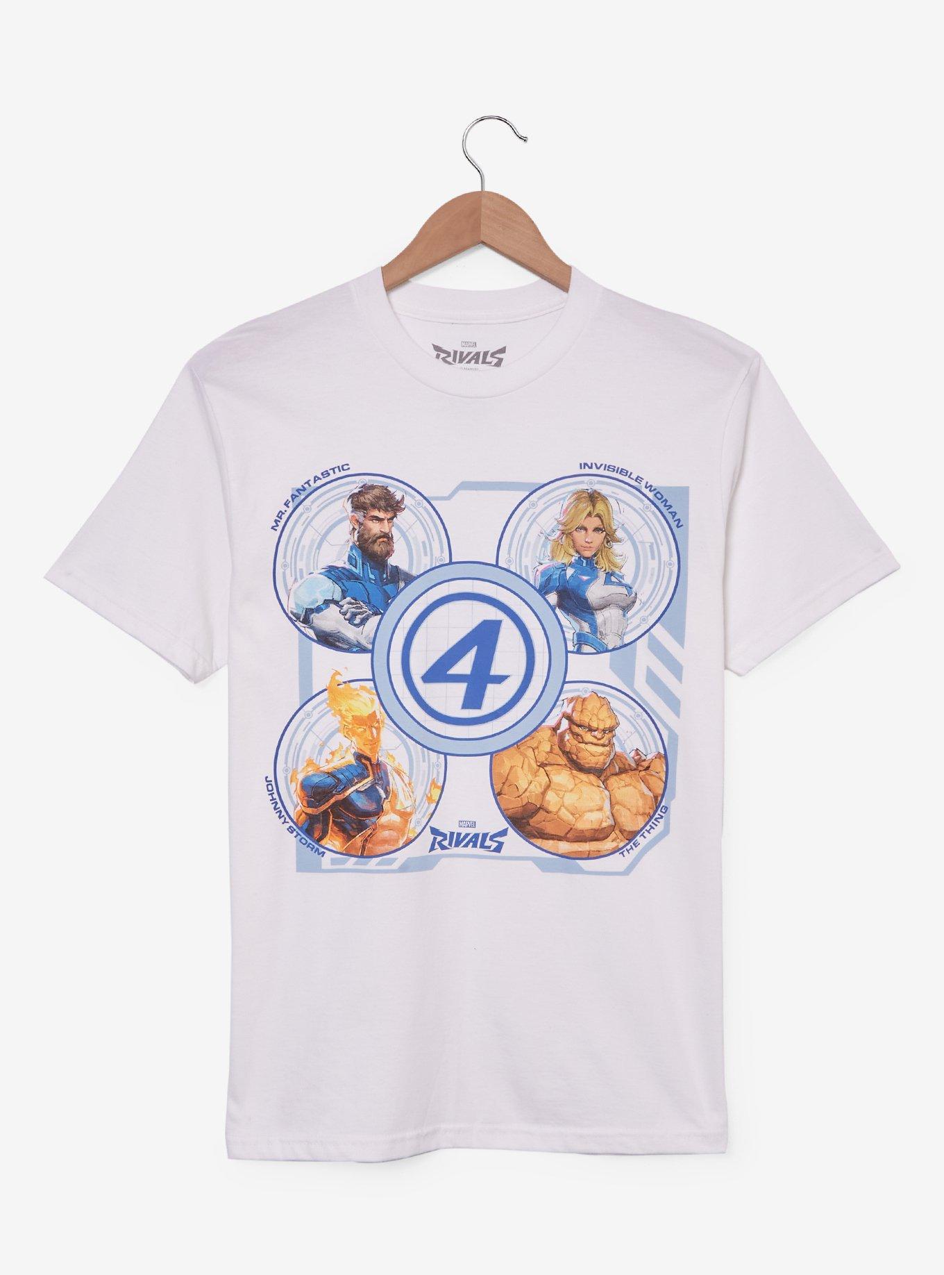 Marvel Rivals Fantastic Four Character Badges T-Shirt - BoxLunch Exclusive, , hi-res