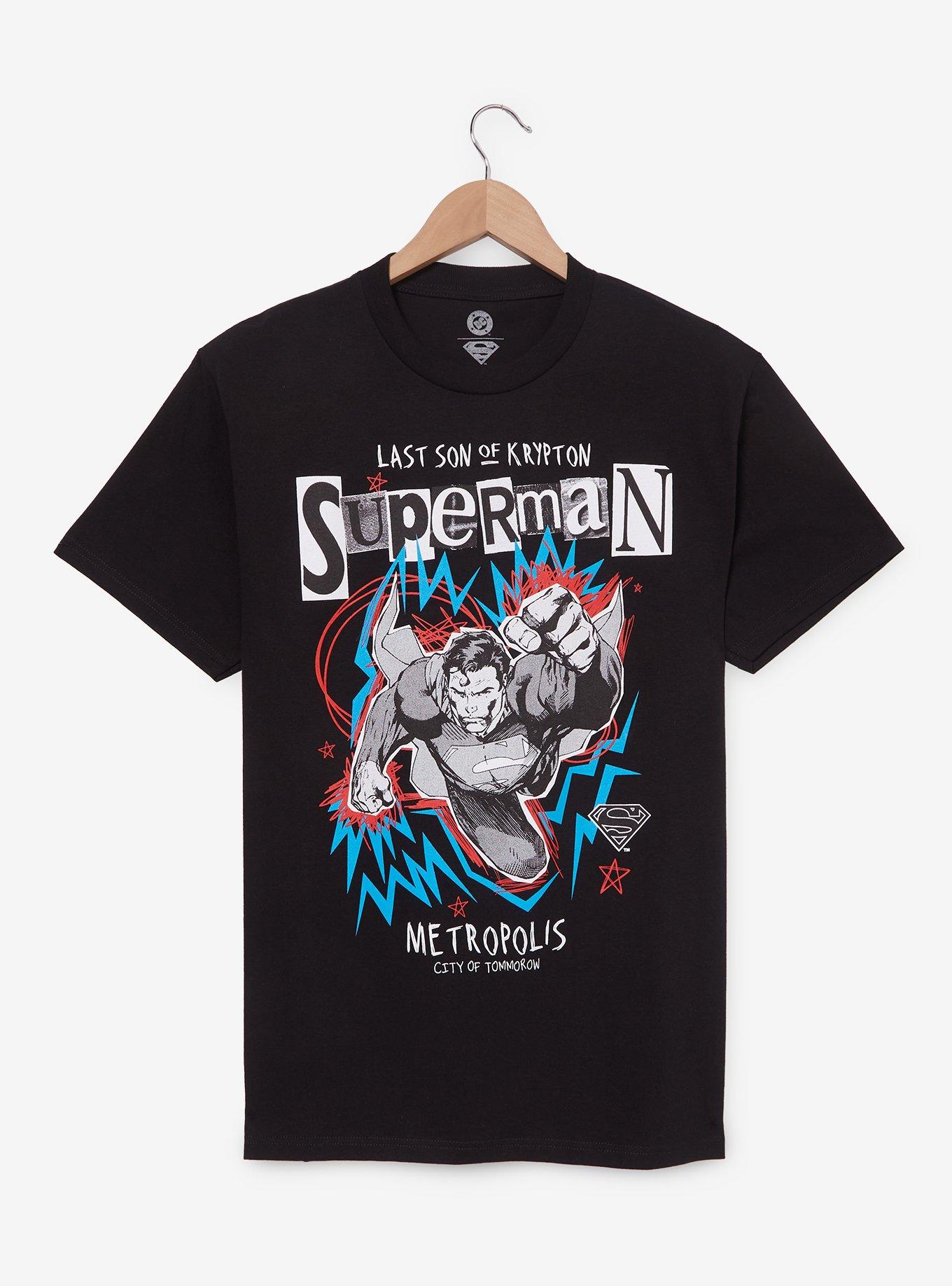 DC Comics Superman Lettered Graphic T-Shirt — BoxLunch Exclusive, , hi-res