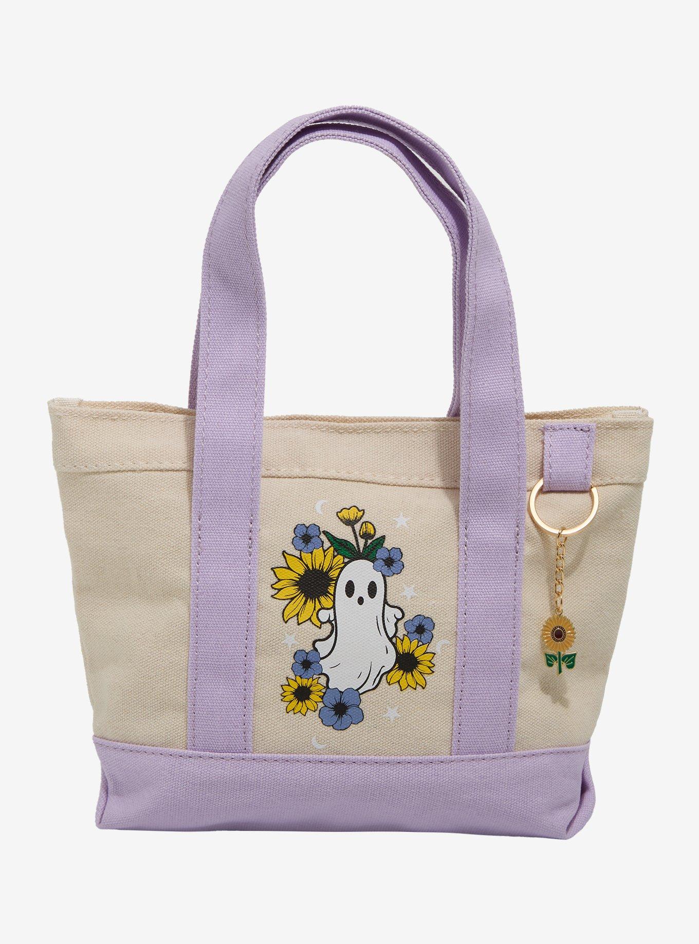 Ghost Floral Charm Mini Tote Bag, , hi-res