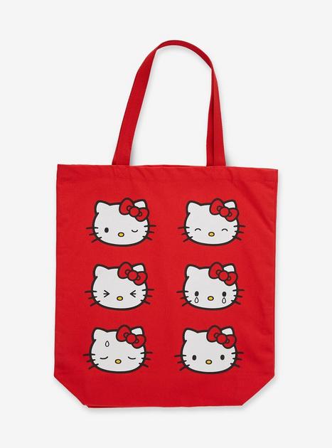 Hello Kitty Faces Red Tote Bag | Hot Topic