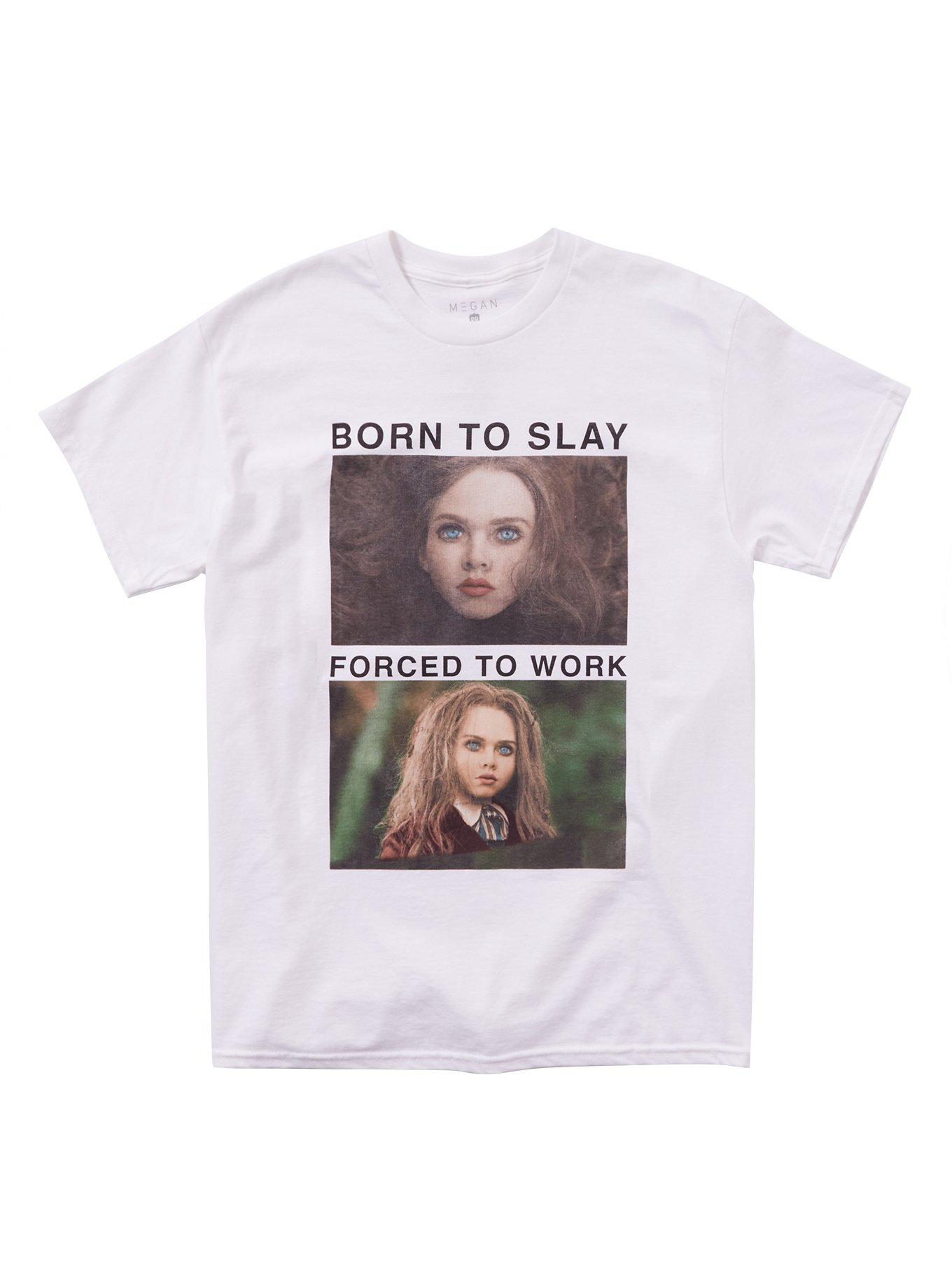 M3GAN 2.0 Born To Slay Forced To Work T-Shirt, , hi-res
