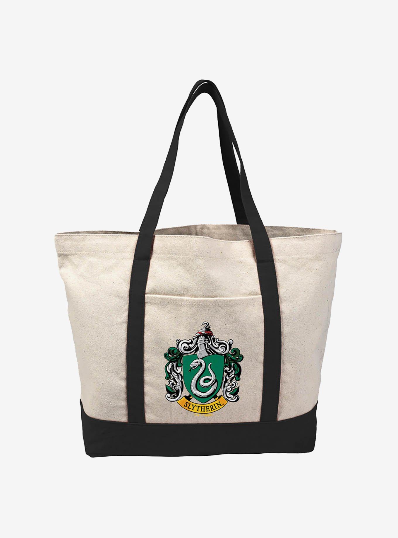 Harry Potter Slytherin Crest Canvas Tote Bag, , hi-res
