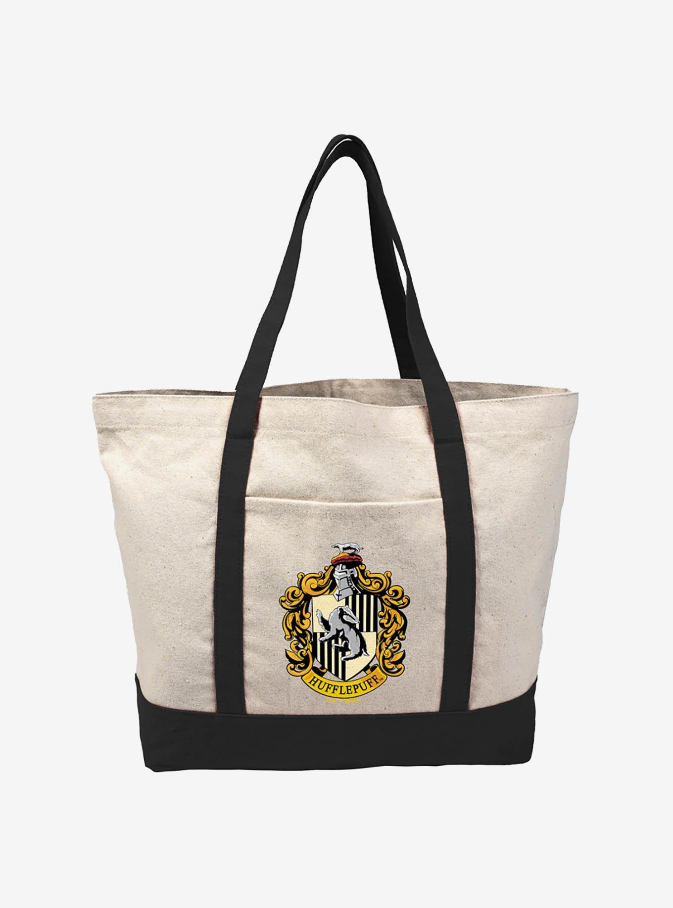 Harry Potter Hufflepuff Crest Canvas Tote Bag, , hi-res