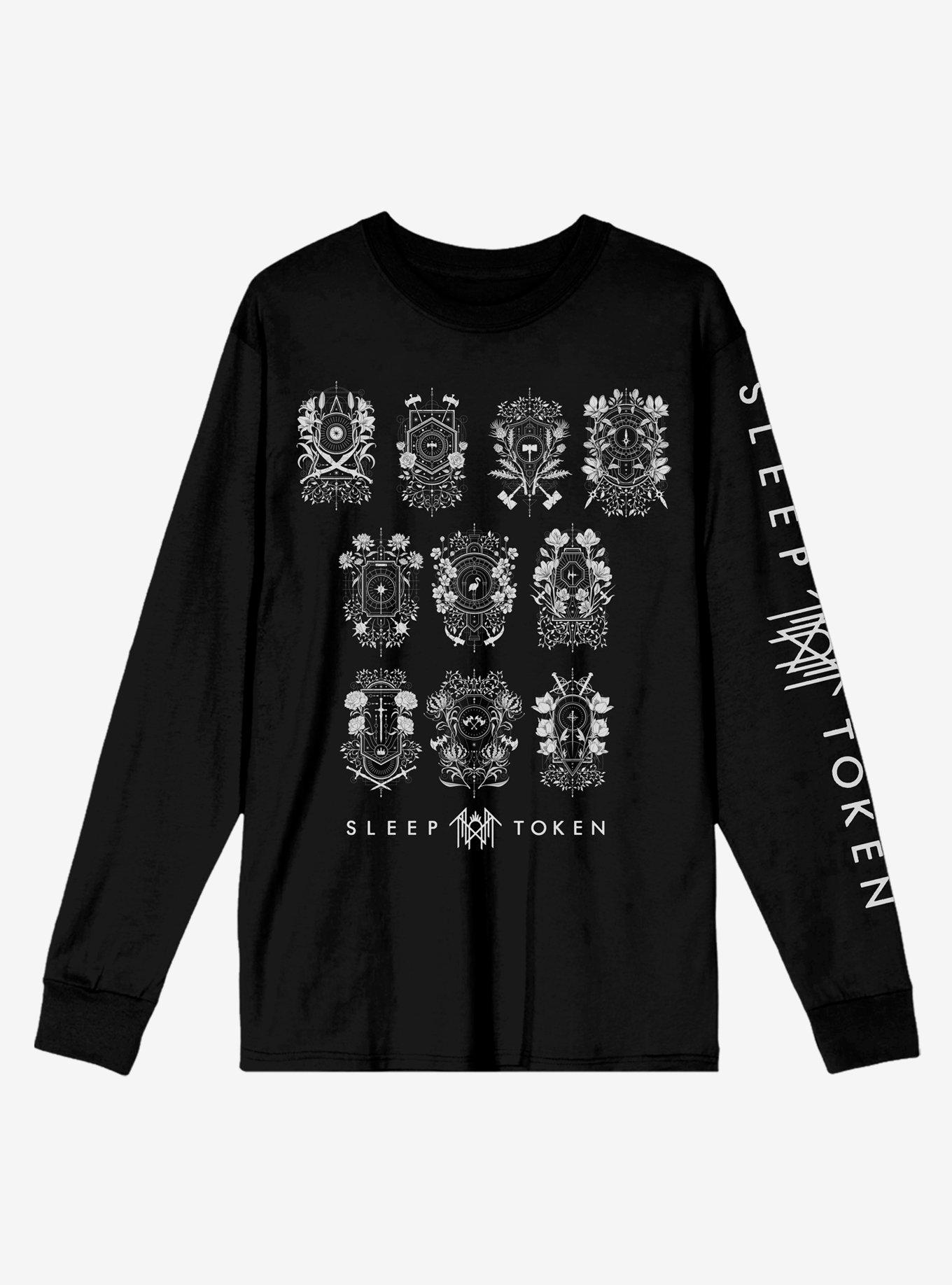 Sleep Token Even In Arcadia Crests & Tracklist Long-Sleeve T-Shirt Hot Topic Exclusive, , hi-res