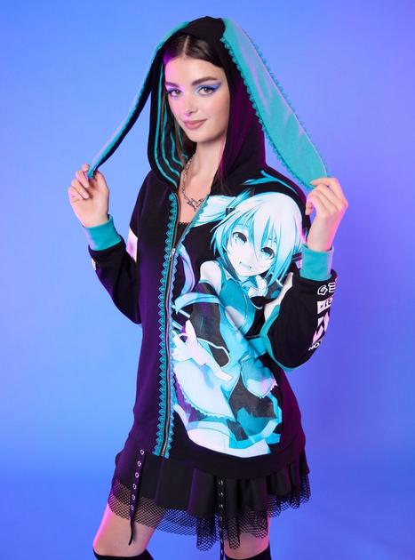 Hatsune Miku Lace Bunny Ears Hoodie | Hot Topic