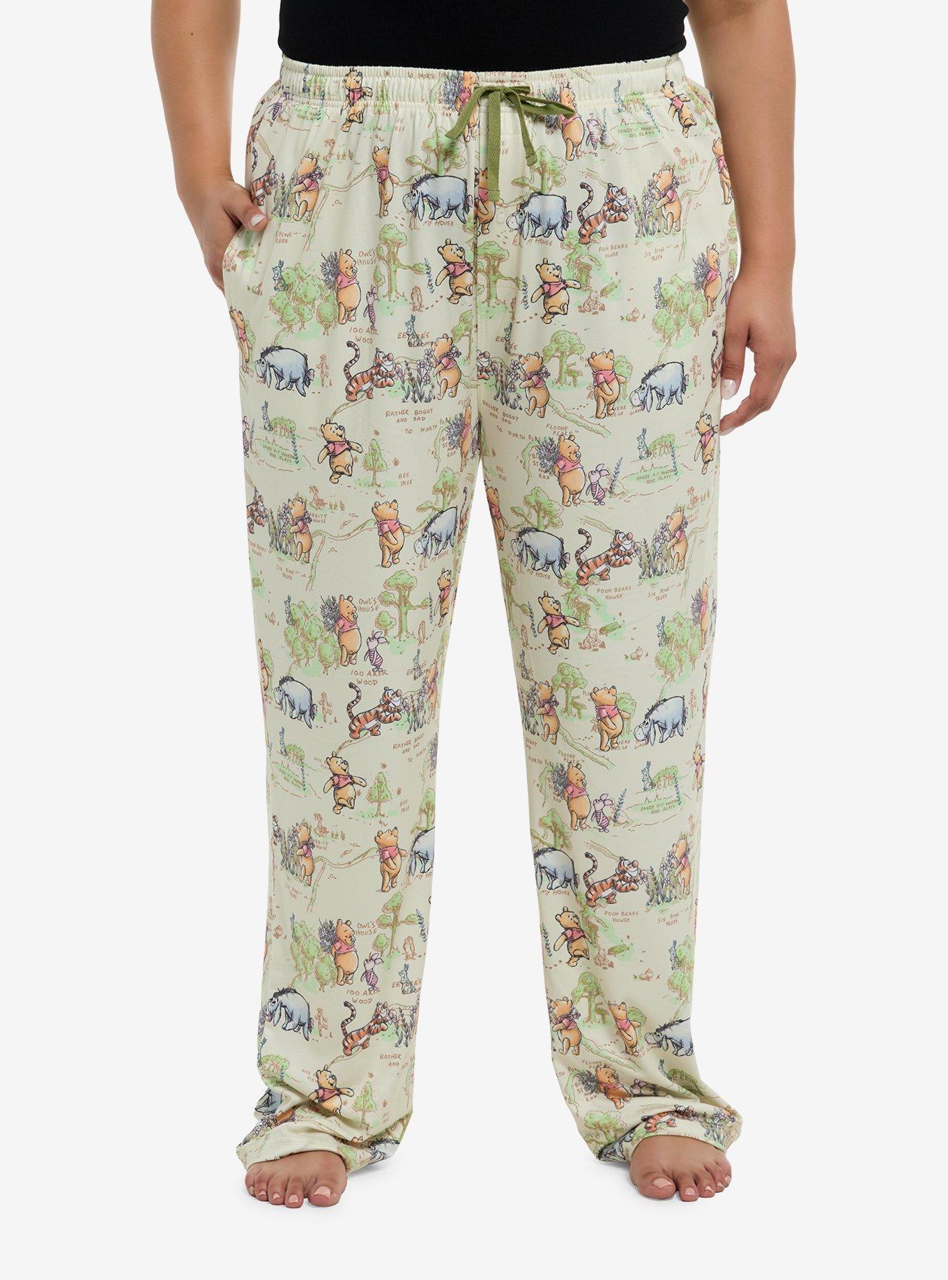 Disney Winnie The Pooh Hundred Acre Wood Pajama Pants Plus Size, , hi-res