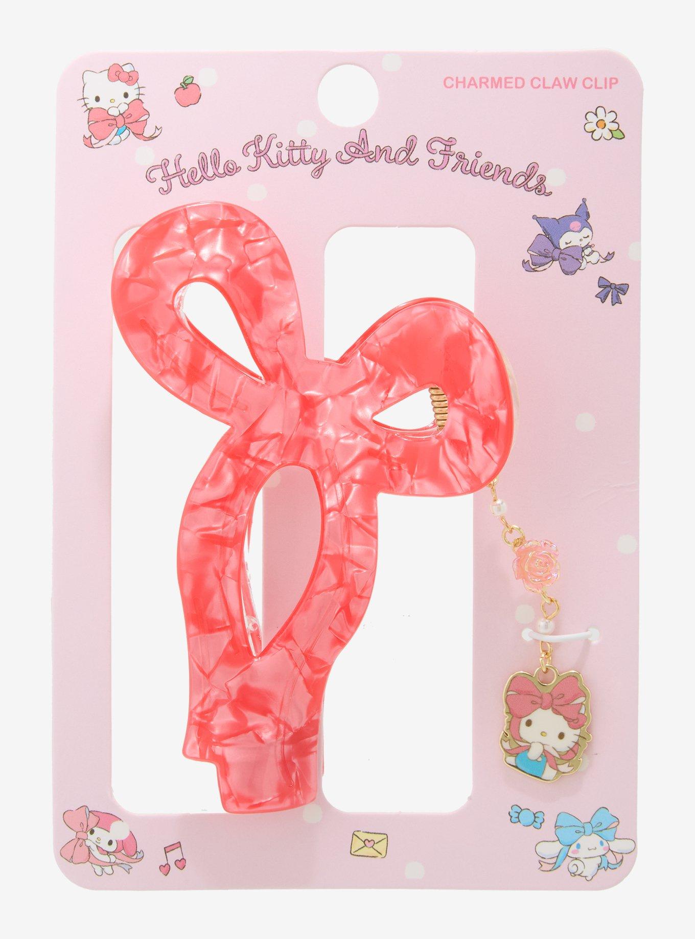 Sanrio Hello Kitty Bow Claw Clip with Charm — BoxLunch Exclusive, , hi-res
