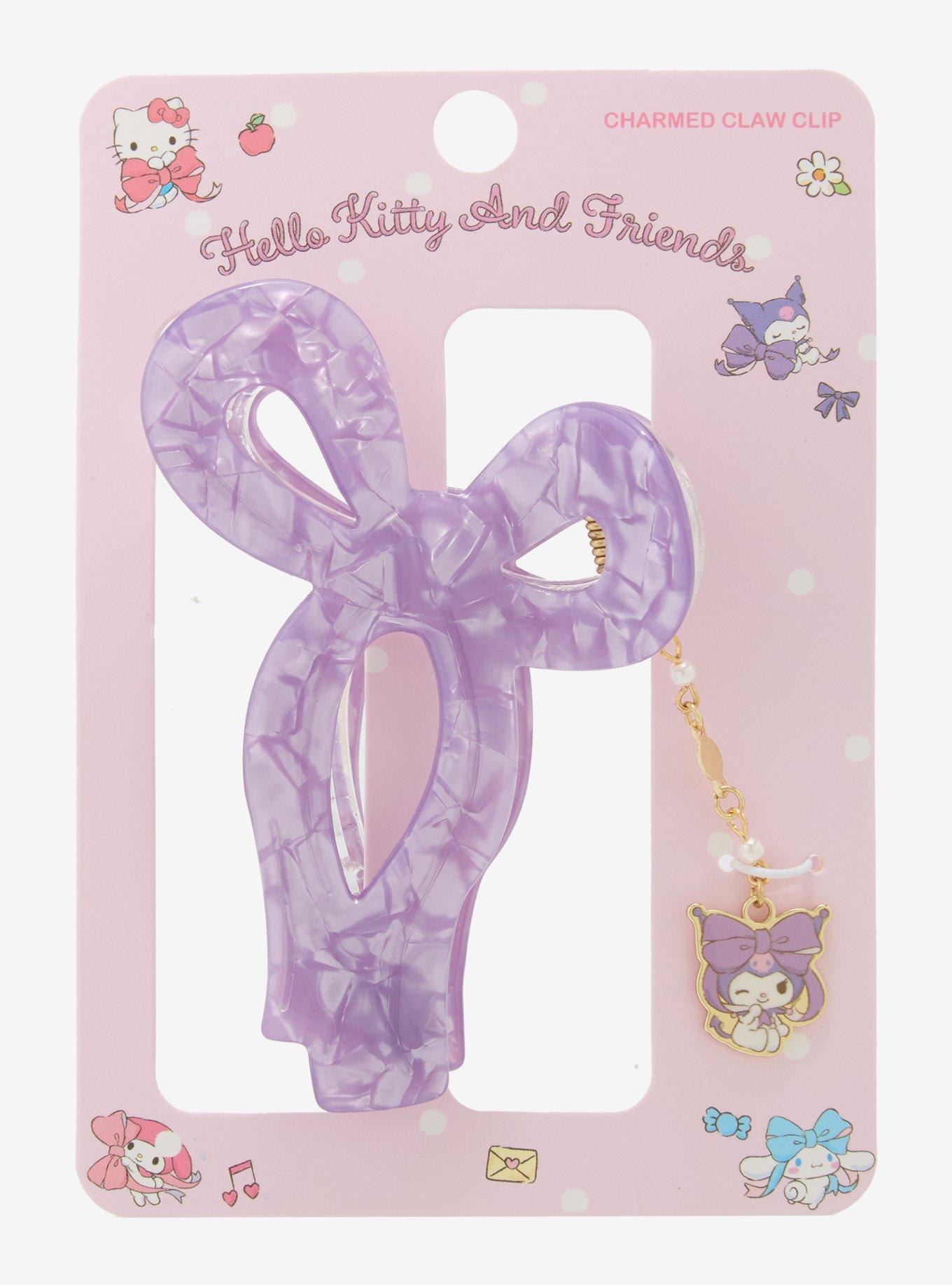 Sanrio Kuromi Bow Claw Clip with Charm — BoxLunch Exclusive, , hi-res