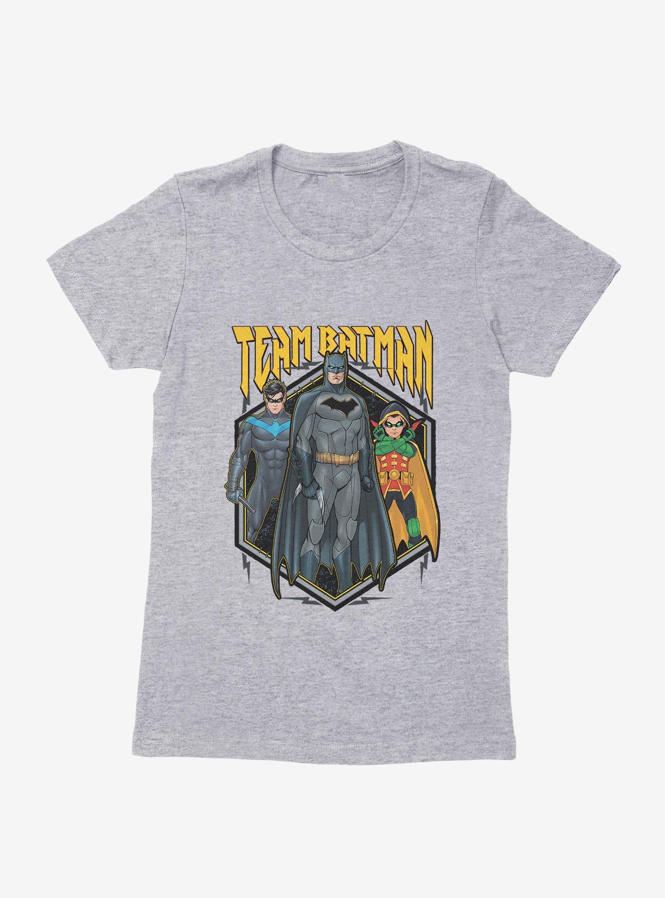 DC Comics Batman Team Batman Nightwing Robin Womens Metal Grey T-Shirt, , hi-res