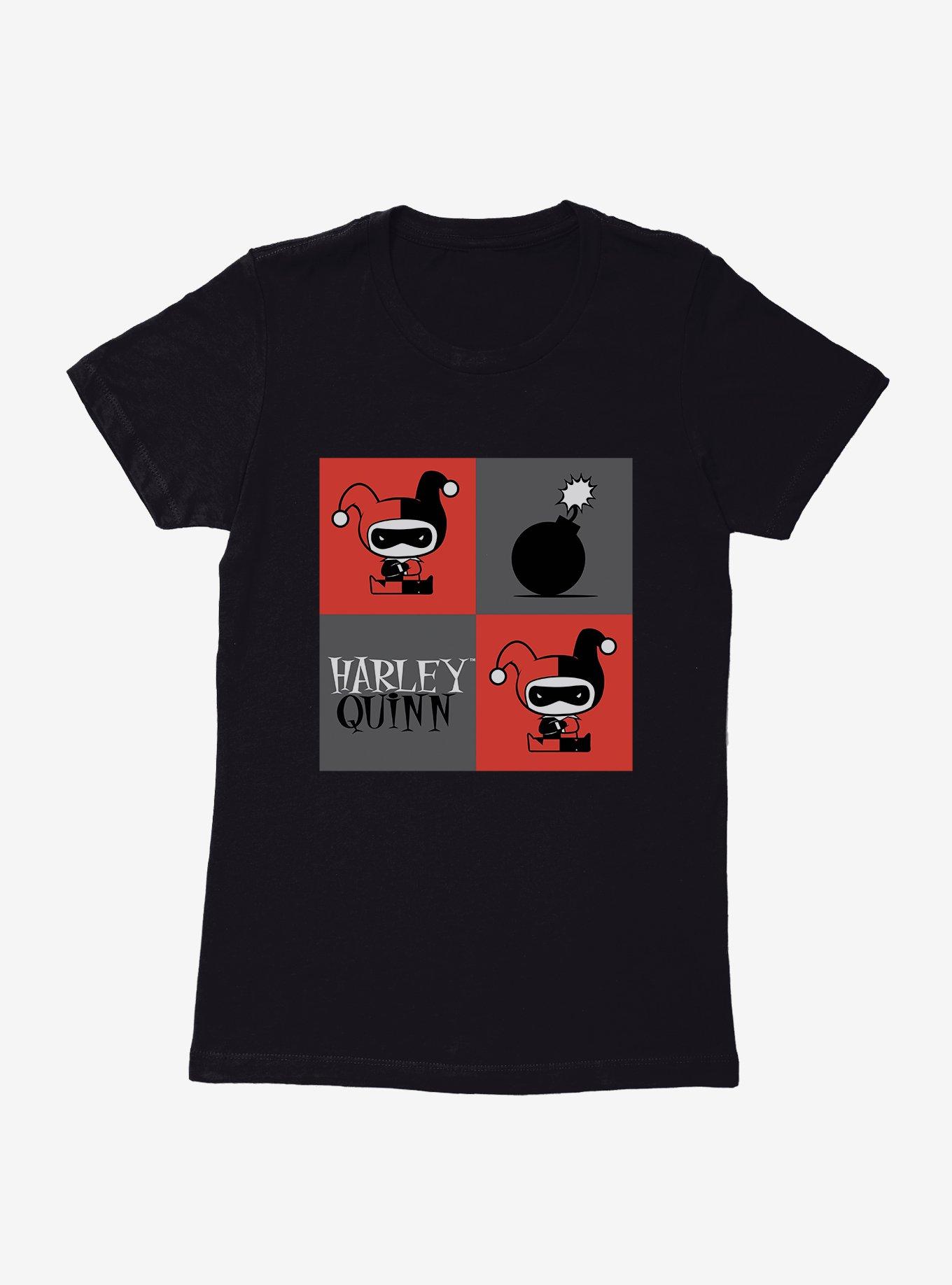 DC Comics Batman Chibi Harley Quinn Squares Womens T-Shirt, , hi-res