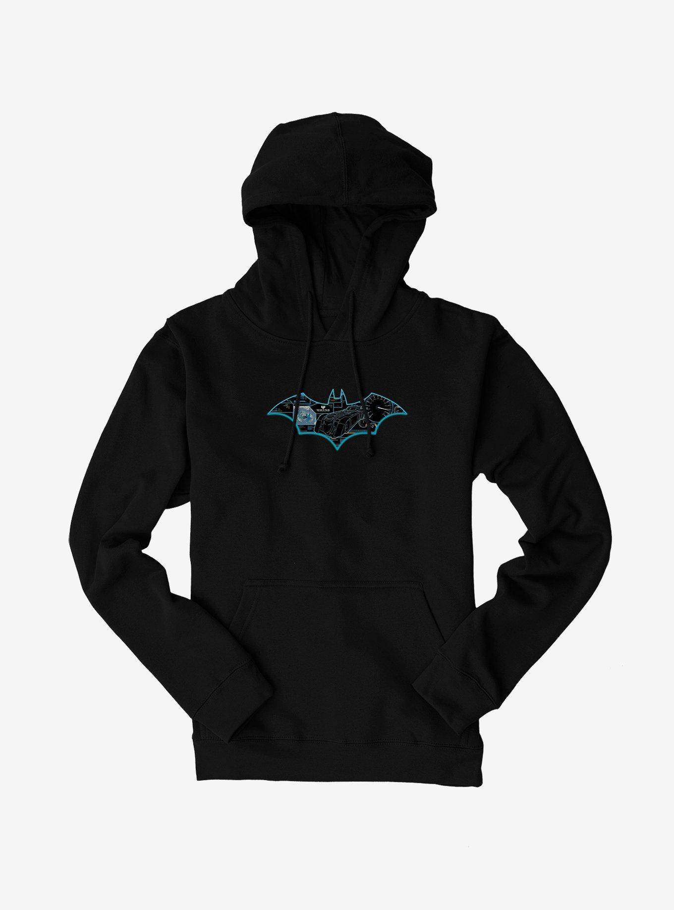 DC Comics Batman Bat Logo Batmobile Specs Hoodie, , hi-res