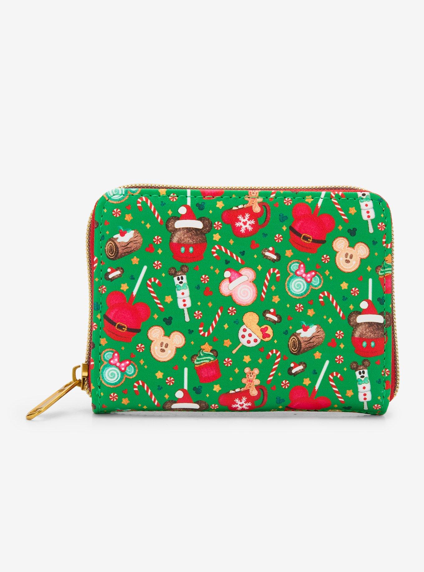 Loungefly Disney Mickey Mouse Holiday Treats Mini Zipper Wallet