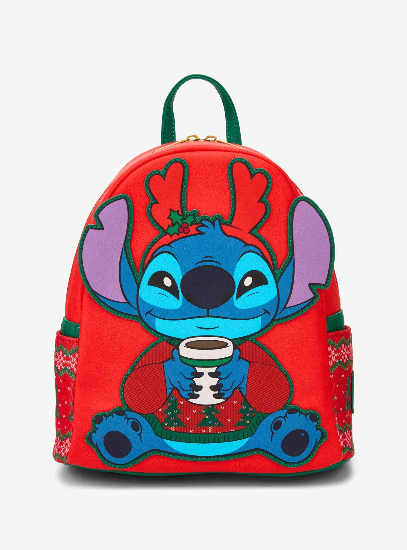 Loungefly Disney Stitch Holiday Sweater Mini Backpack, , hi-res