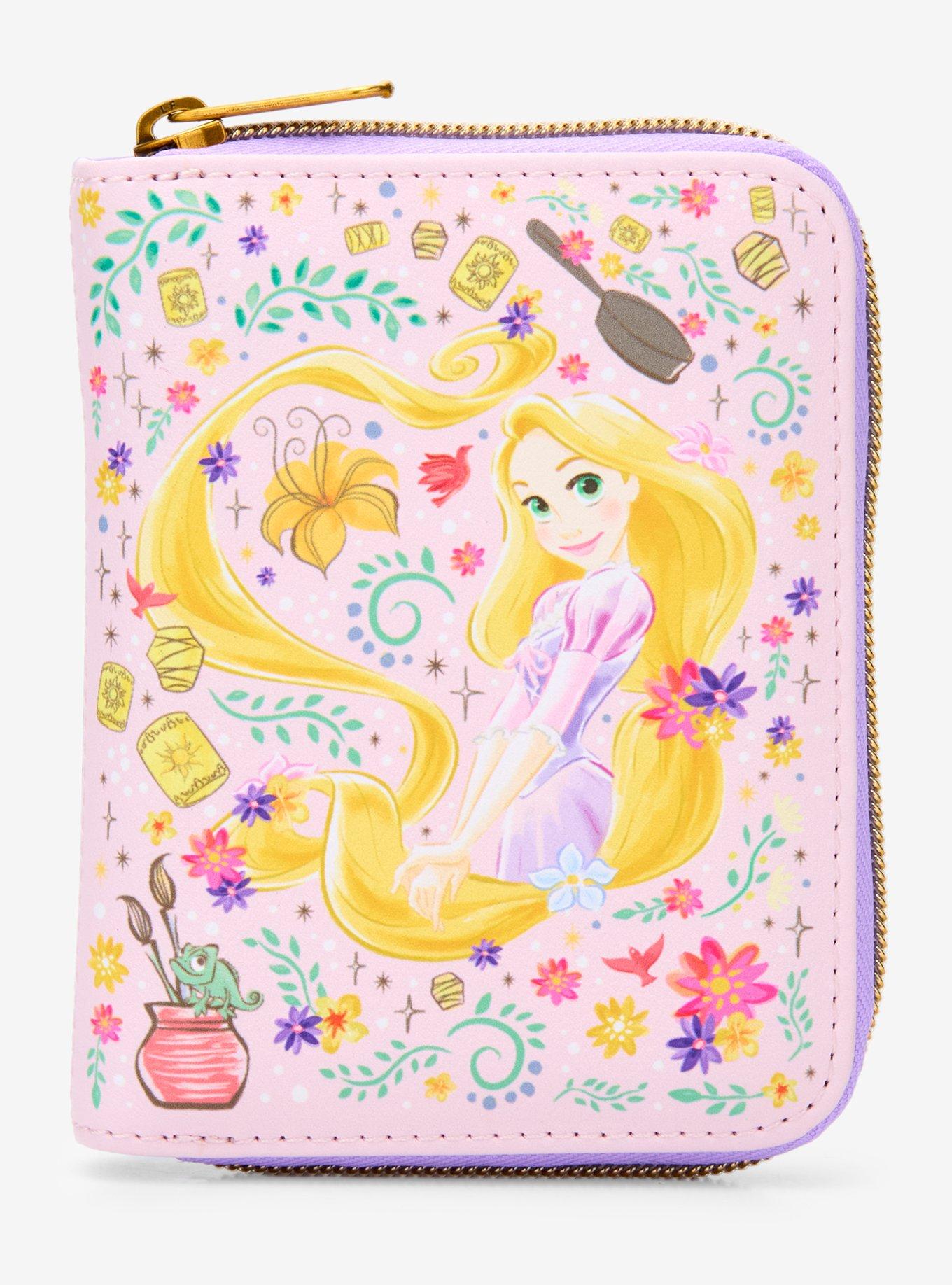 Loungefly Disney Tangled Art Doodles Mini Zipper Wallet, , hi-res