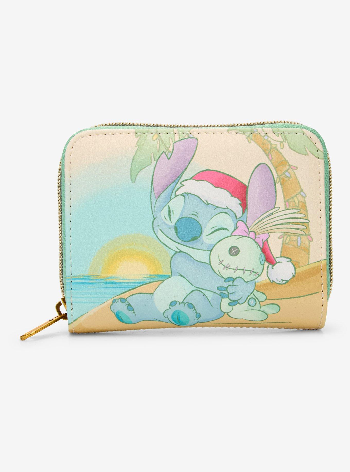 Loungefly Disney Stitch & Scrump Holiday Beach Mini Zipper Wallet, , hi-res