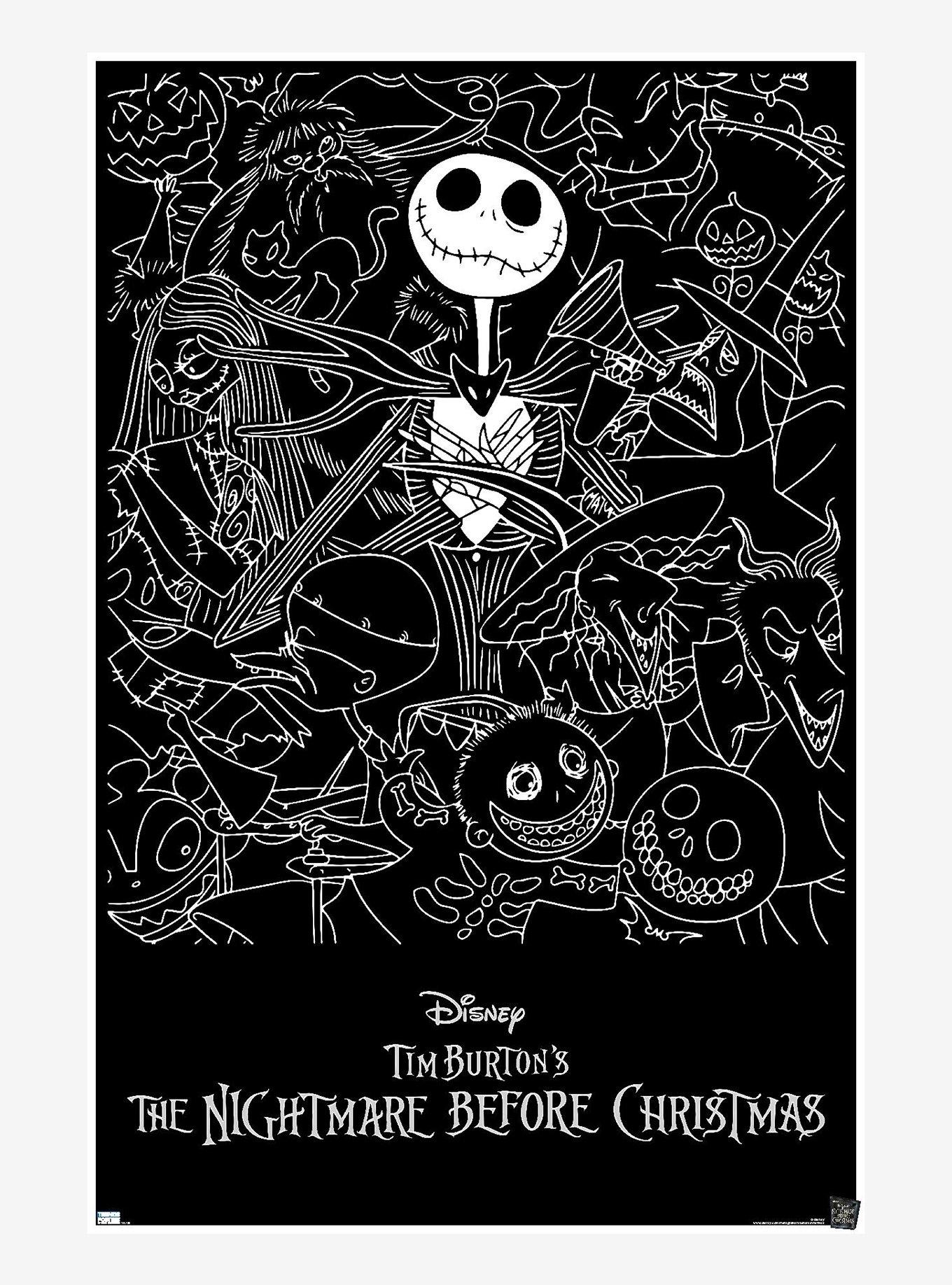 The Nightmare Before Christmas Character Outline Poster, , hi-res