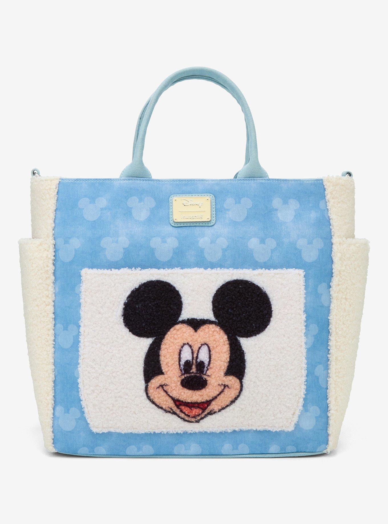 Loungefly Disney Mickey Mouse Sherpa Convertible Tote Bag — BoxLunch Exclusive, , hi-res