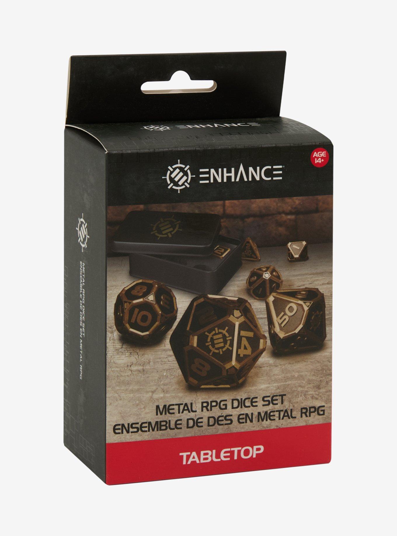 Enhance Metal Polyhedral Dice Set, , hi-res