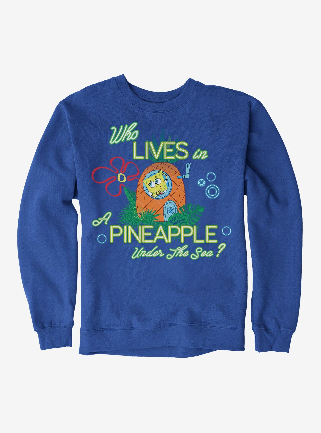SpongeBob SquarePants Who Lives In A Pineapple Sweatshirt, , hi-res