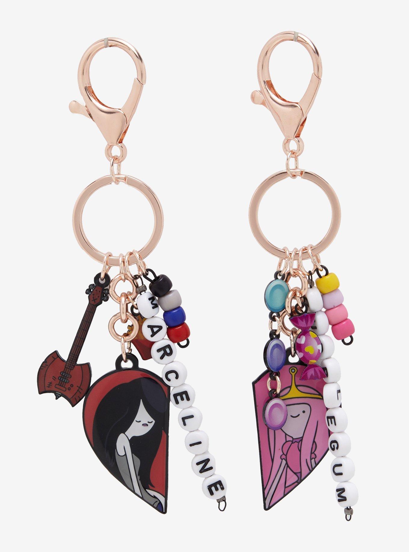 Adventure Time Marceline & Princess Bubblegum Multi-Charm Keychain Set — BoxLunch Exclusive, , hi-res