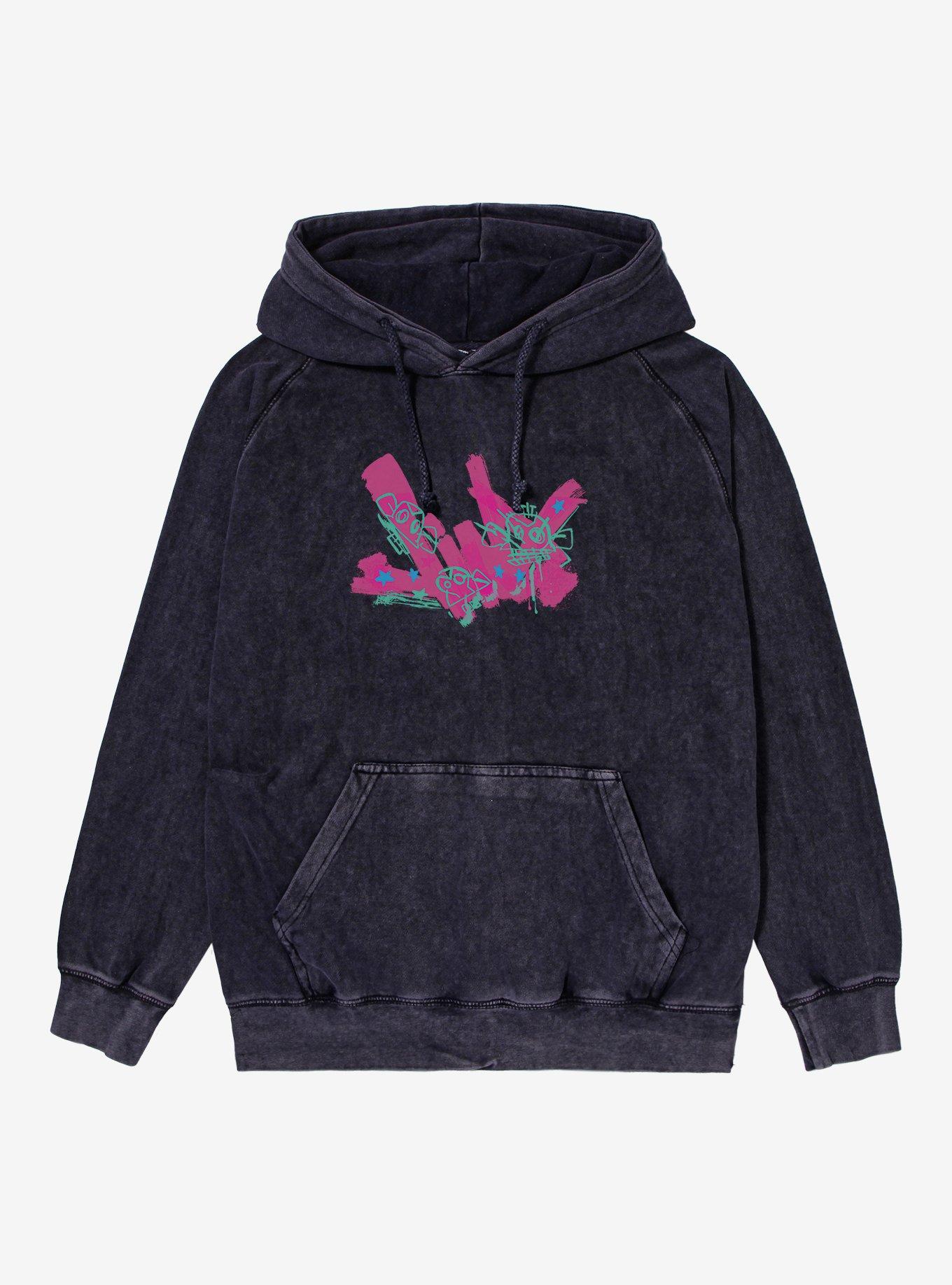 Arcane Jinx Graffiti Mineral Wash Hoodie, , hi-res