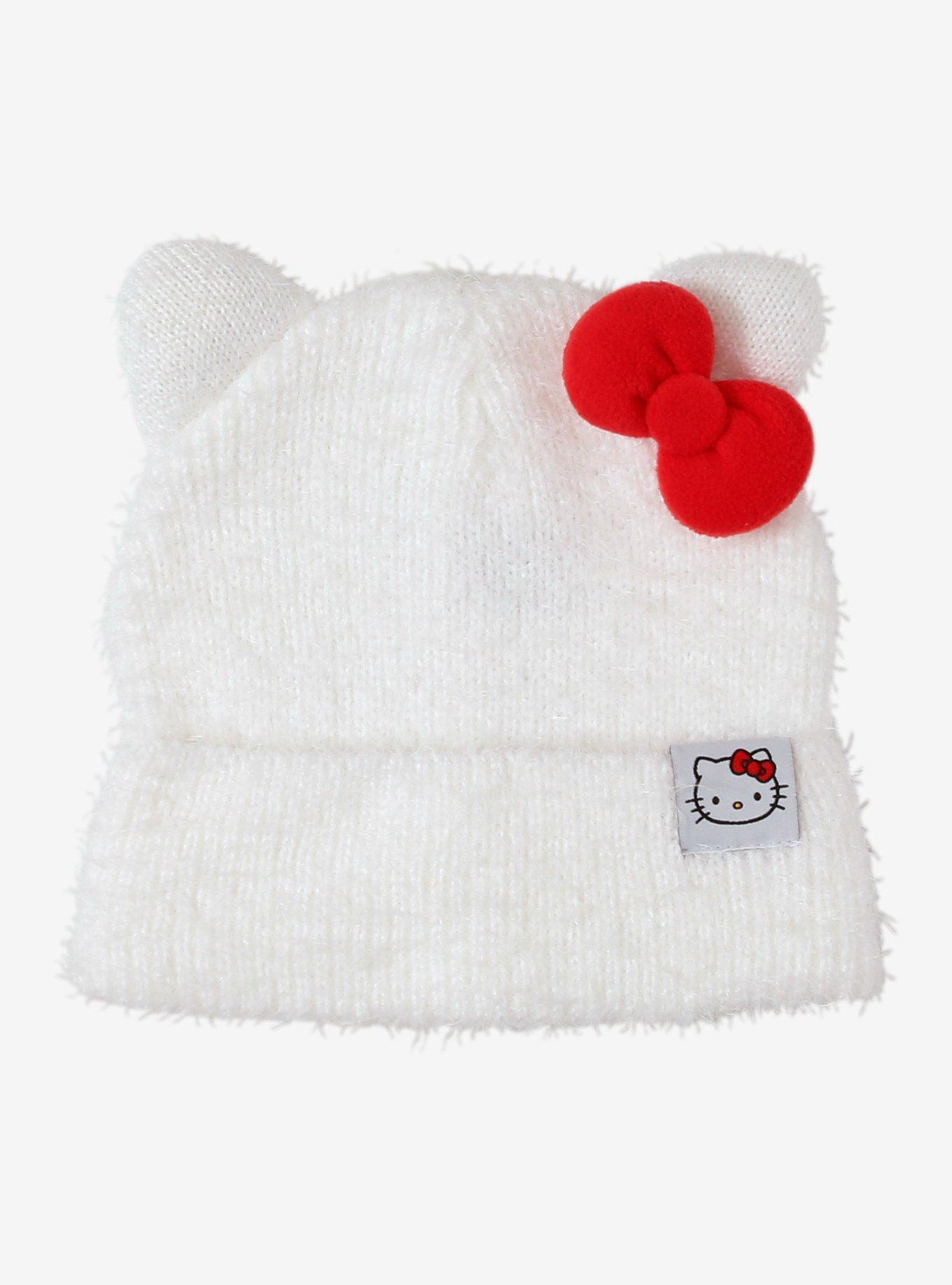 Sanrio Hello Kitty Red Bow Figural Beanie — BoxLunch Exclusive, , hi-res