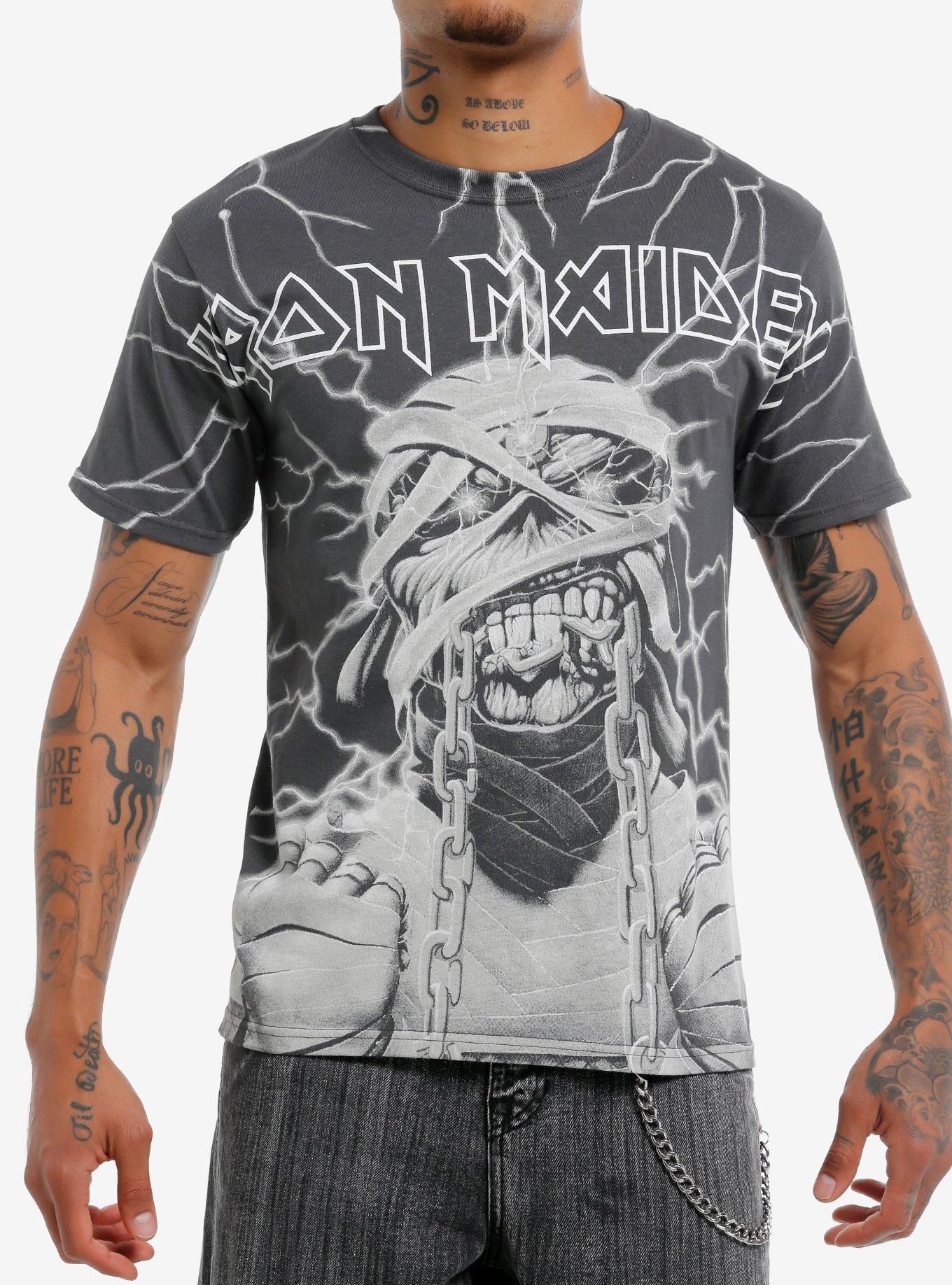 Iron Maiden Eddie Mummy Lightning T-Shirt, , hi-res