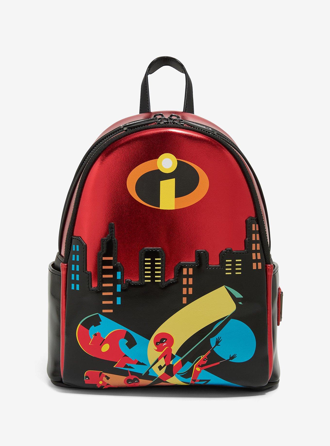 Loungefly Disney Pixar The Incredibles Family Metallic Mini Backpack — BoxLunch Exclusive, , hi-res