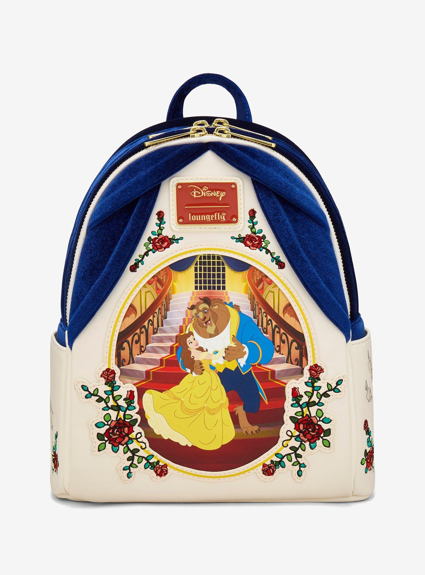 Loungefly Disney Beauty and the Beast Belle & Beast Velvet Mini Backpack — BoxLunch Exclusive, , hi-res