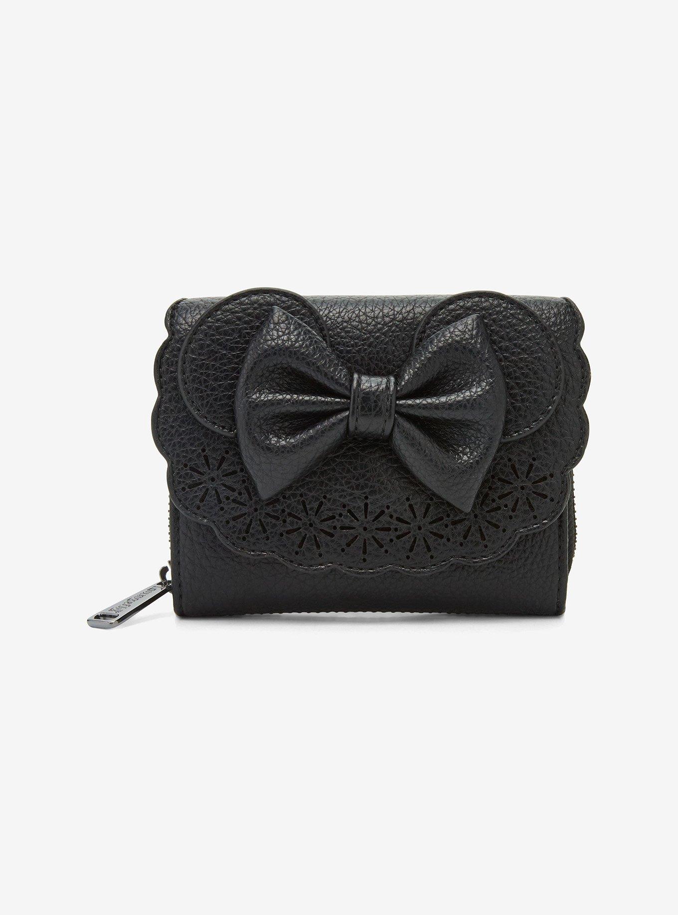Loungefly Disney Minnie Mouse Pebble Textured Black Wallet — BoxLunch Exclusive, , hi-res