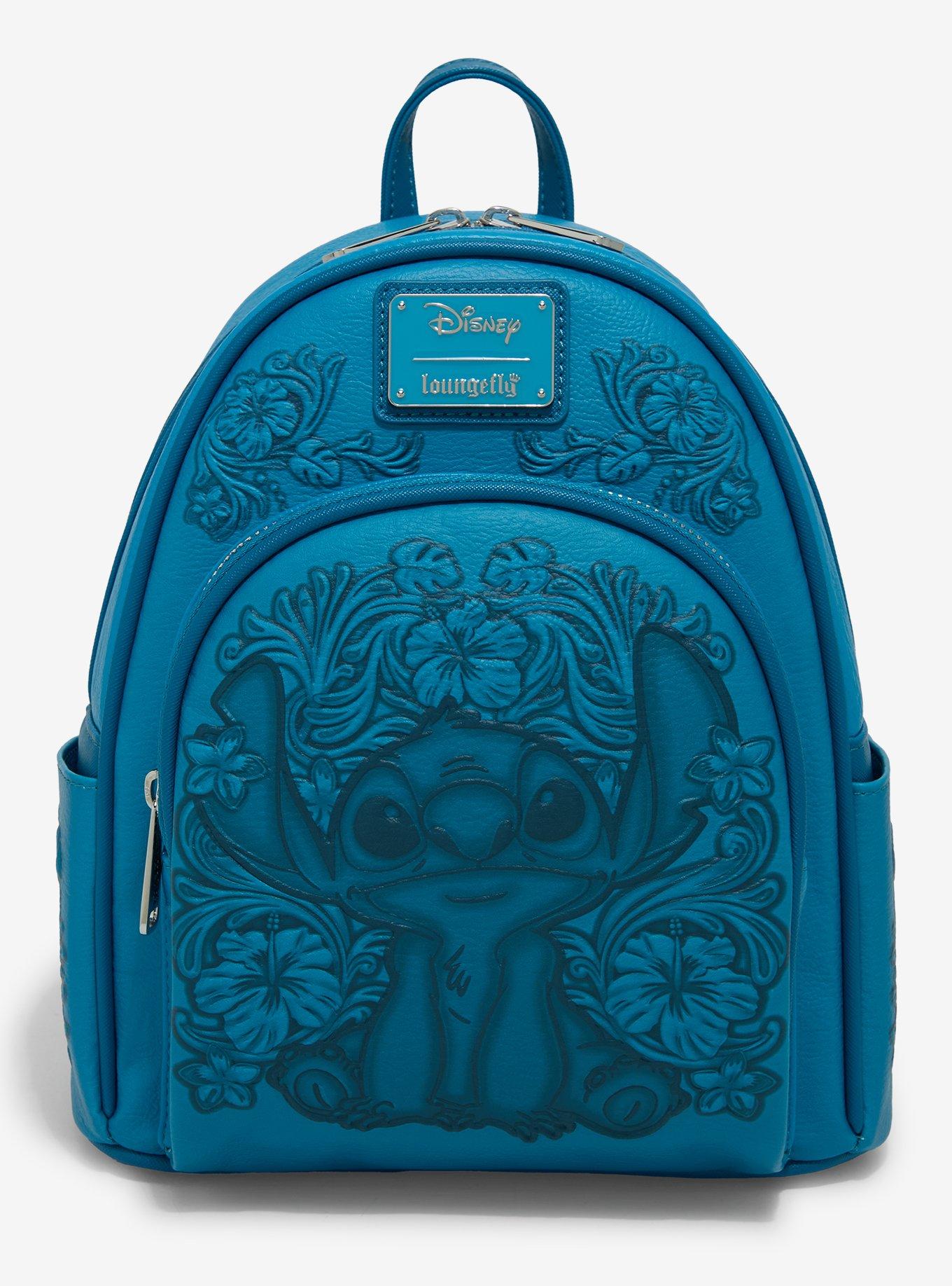 Loungefly Disney Lilo & Stitch Hibiscus Blue Mini Backpack — BoxLunch Exclusive, , hi-res