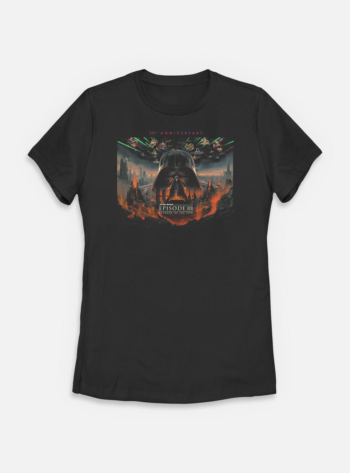 Star Wars Episode III: Revenge Of The Sith 20th Anniversary Scenic Poster Womens T-Shirt, BLACK, hi-res