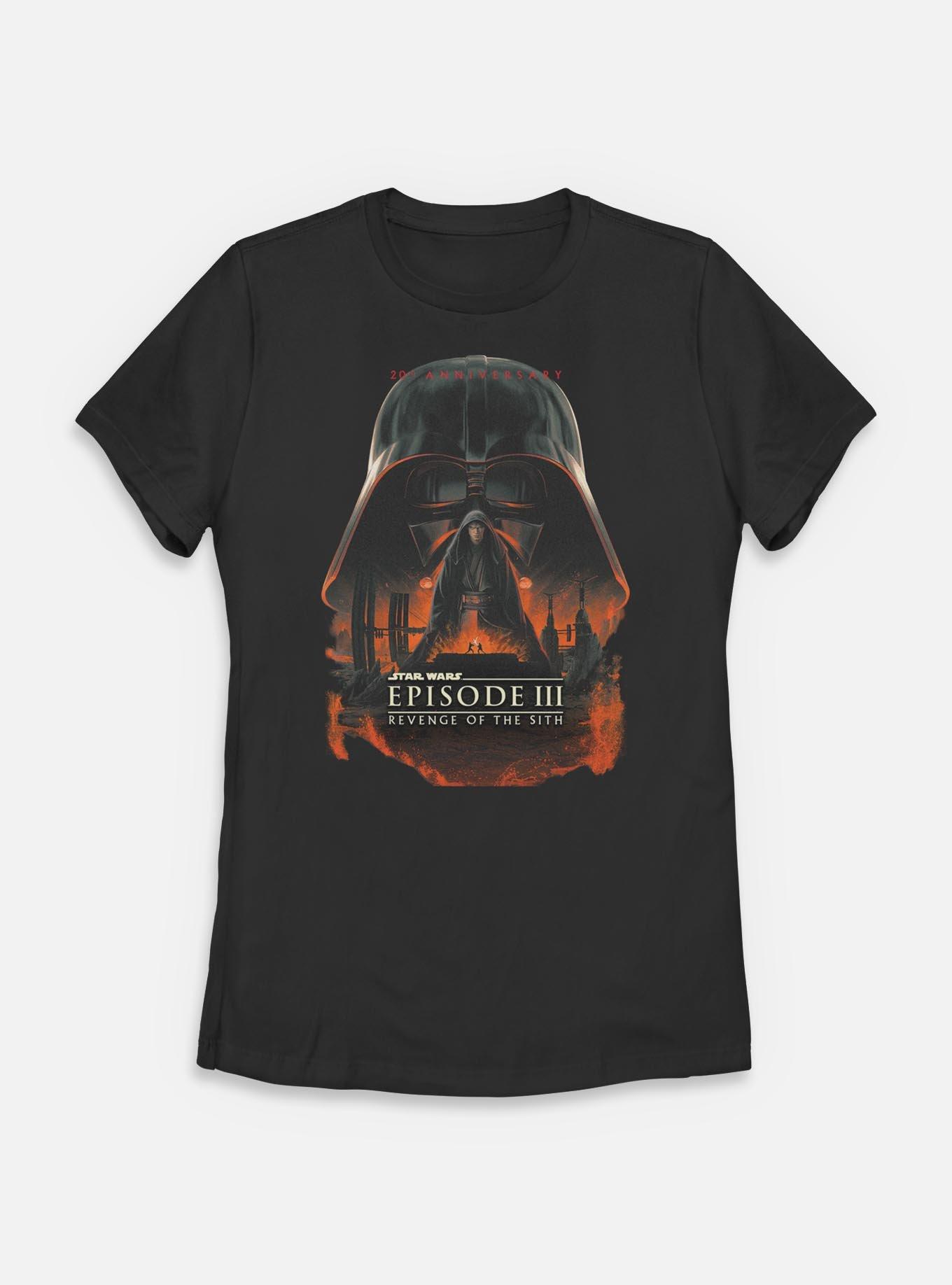 Star Wars Episode III: Revenge Of The Sith 20th Anniversary Womens T-Shirt, BLACK, hi-res