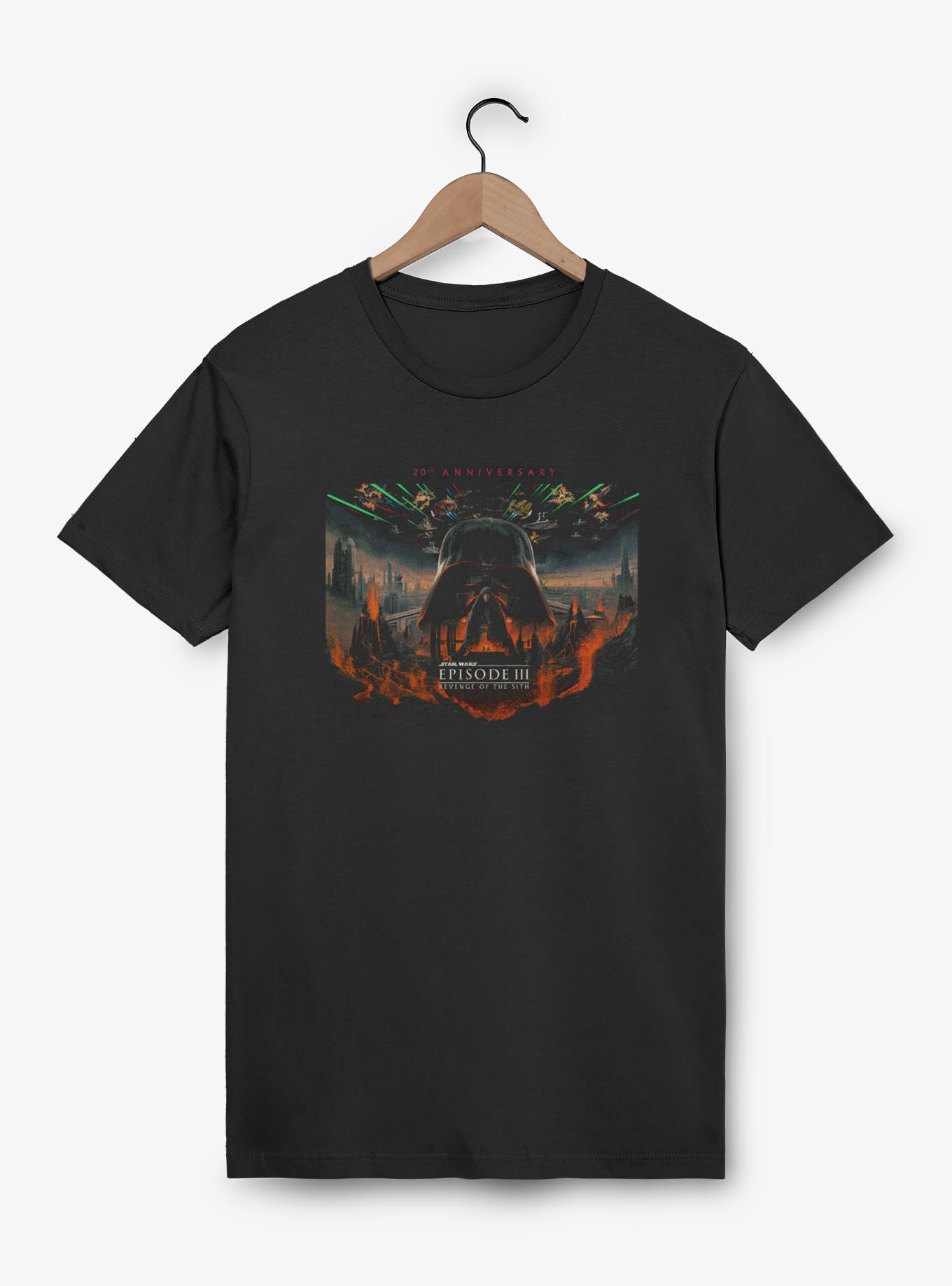 Star Wars Episode III: Revenge Of The Sith 20th Anniversary Scenic Poster T-Shirt, BLACK, hi-res