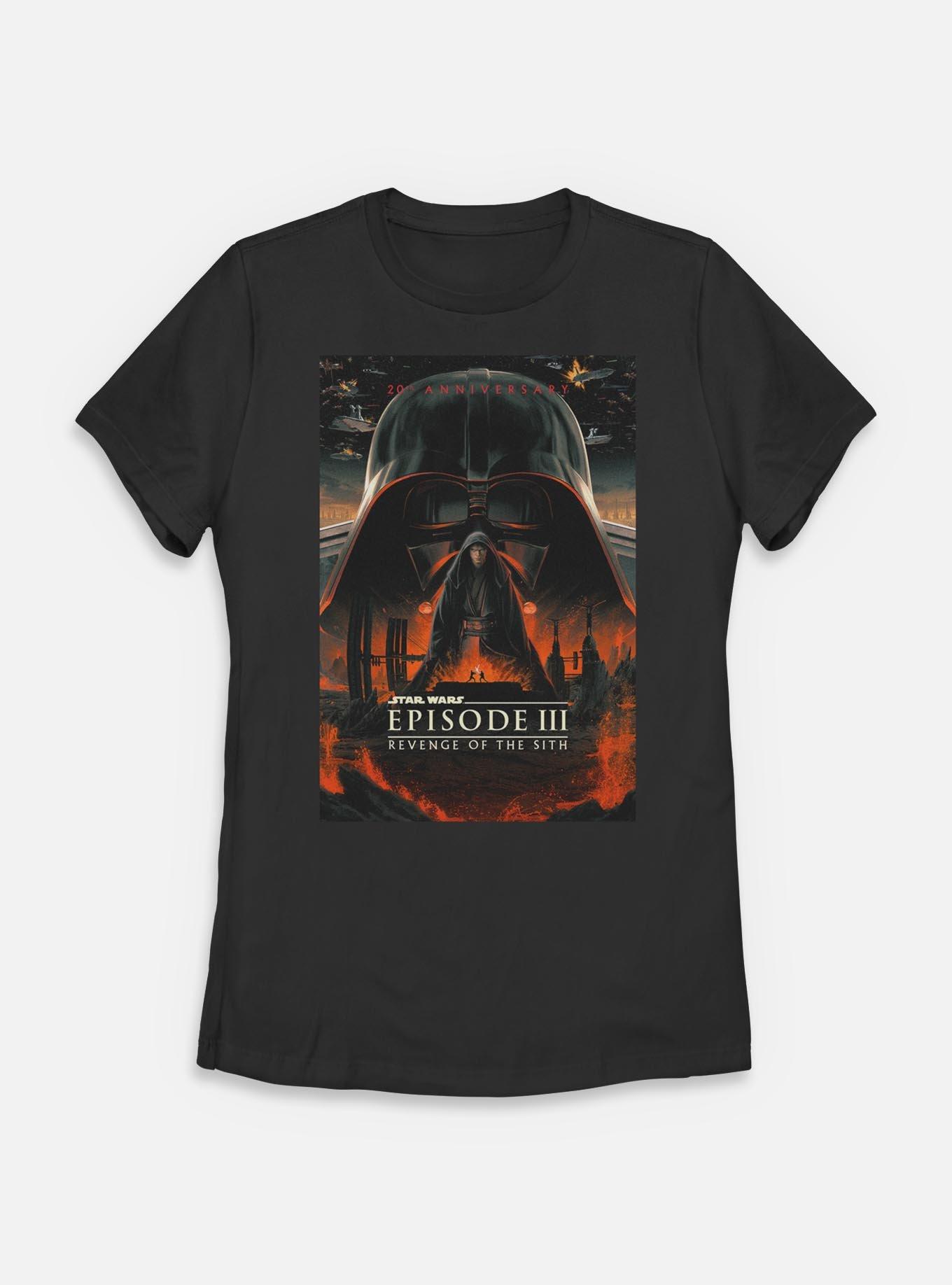 Star Wars Episode III: Revenge Of The Sith 20th Anniversary Poster Womens T-Shirt, BLACK, hi-res