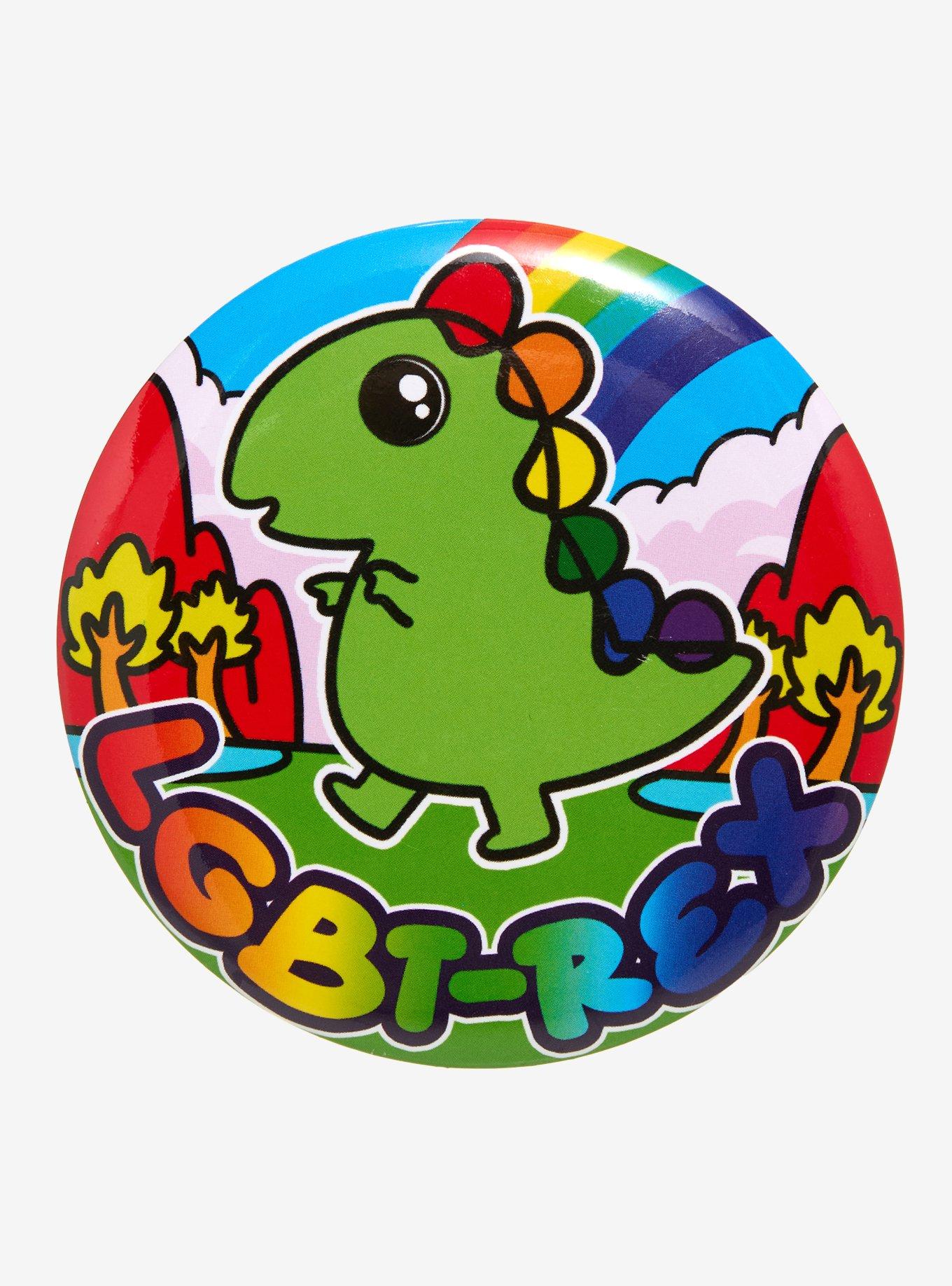 LGBT-Rex 3 Inch Button, , hi-res