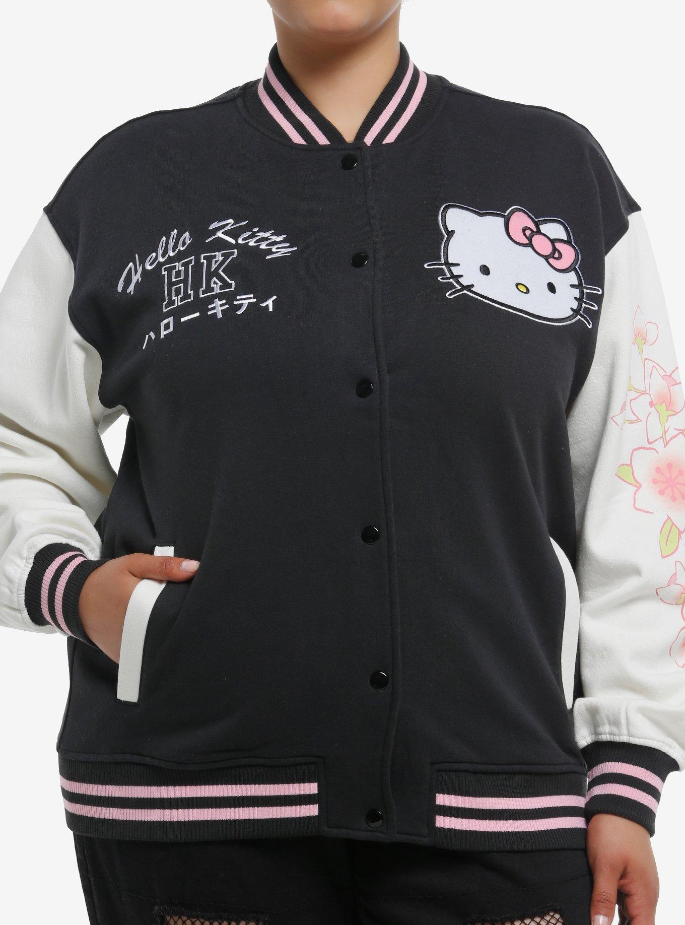 Hello Kitty Sakura Varsity Jacket Plus Size, , hi-res
