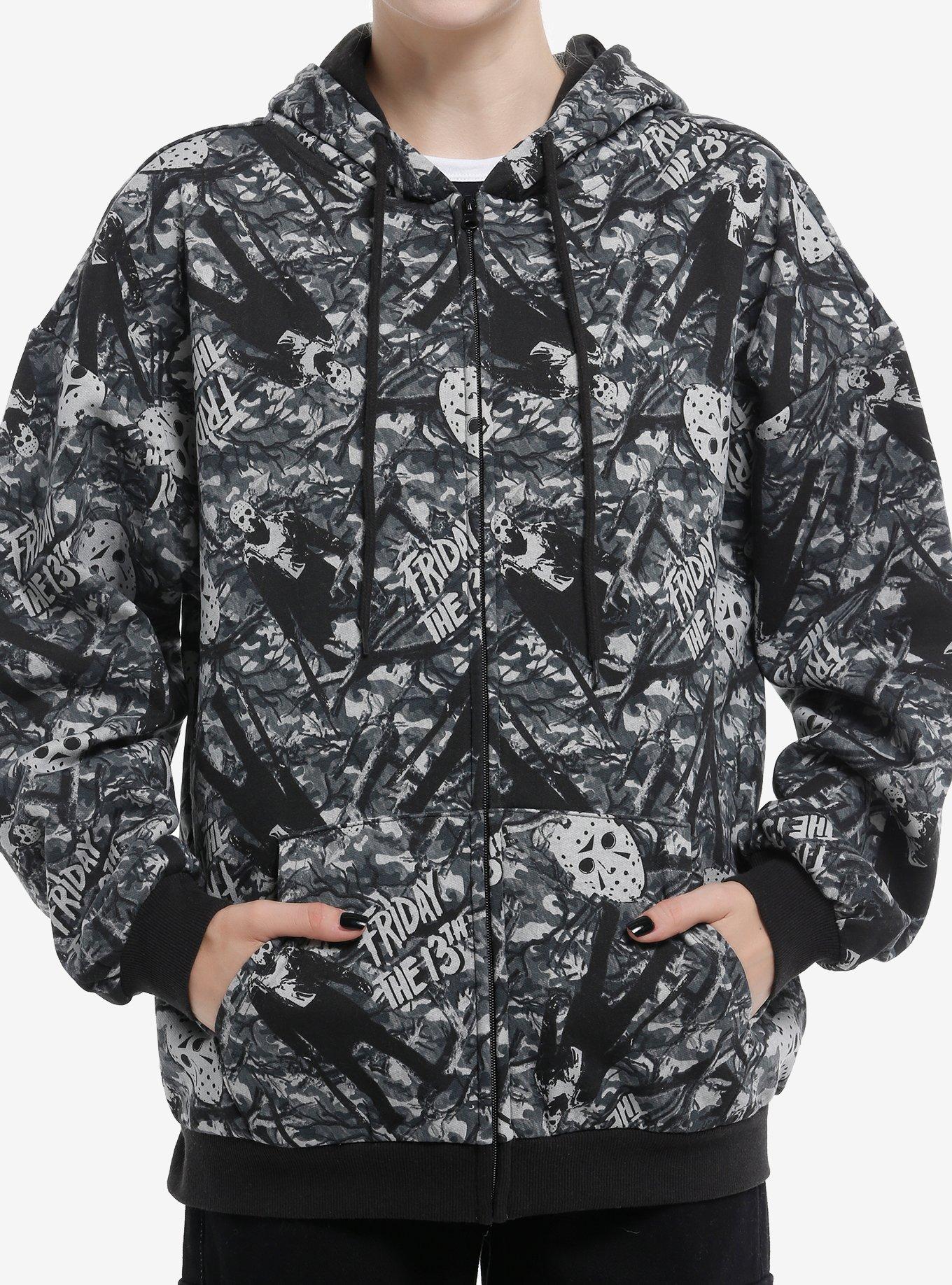 Friday The 13th Camouflage Girls Hoodie, , hi-res