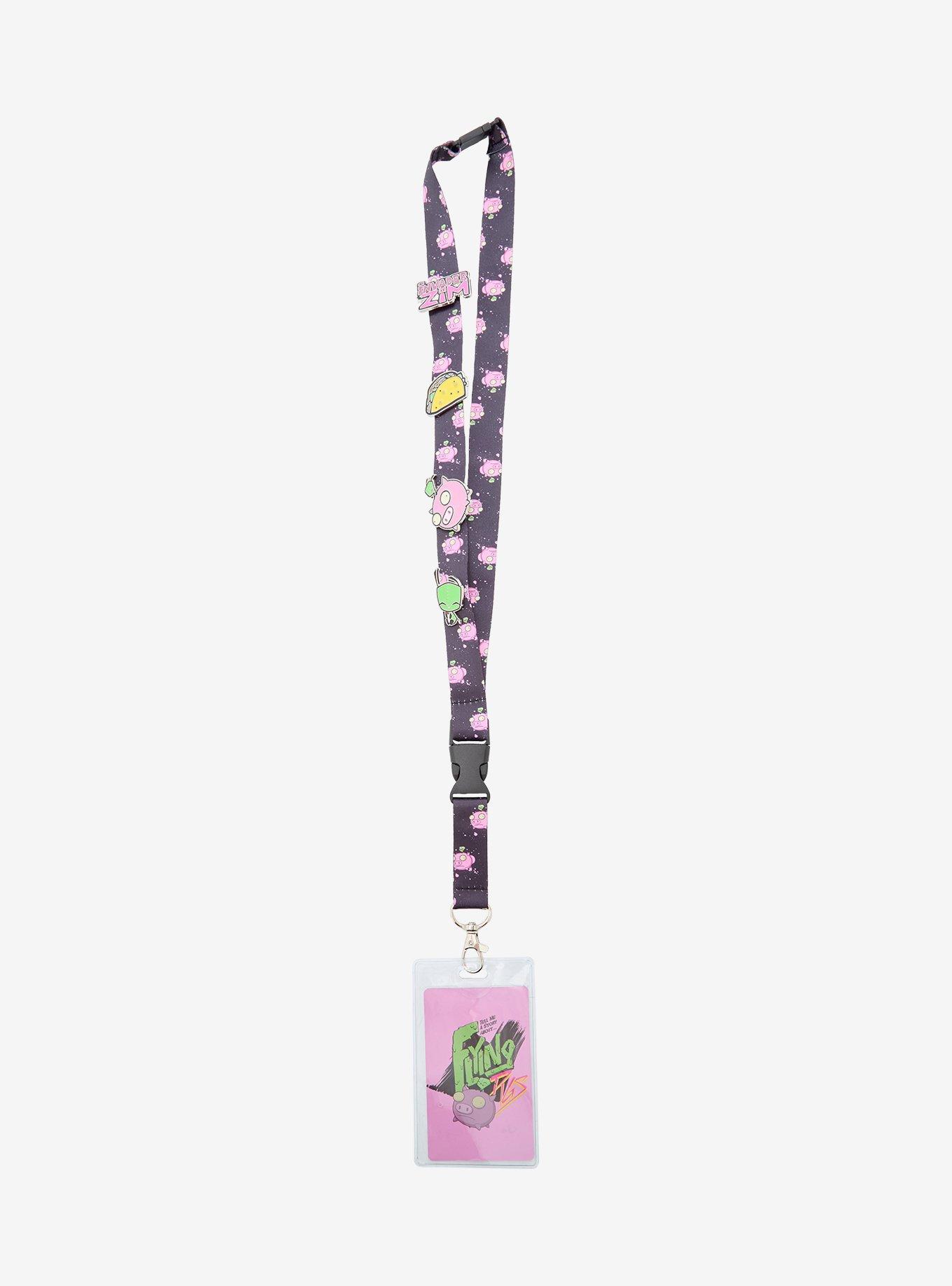 Invader Zim GIR Pig Collector Pin Lanyard Starter Pack, , hi-res
