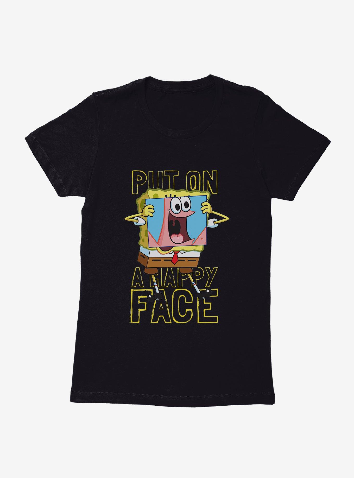 SpongeBob SquarePants Put On A Happy Face SpongeBob Womens T-Shirt, , hi-res