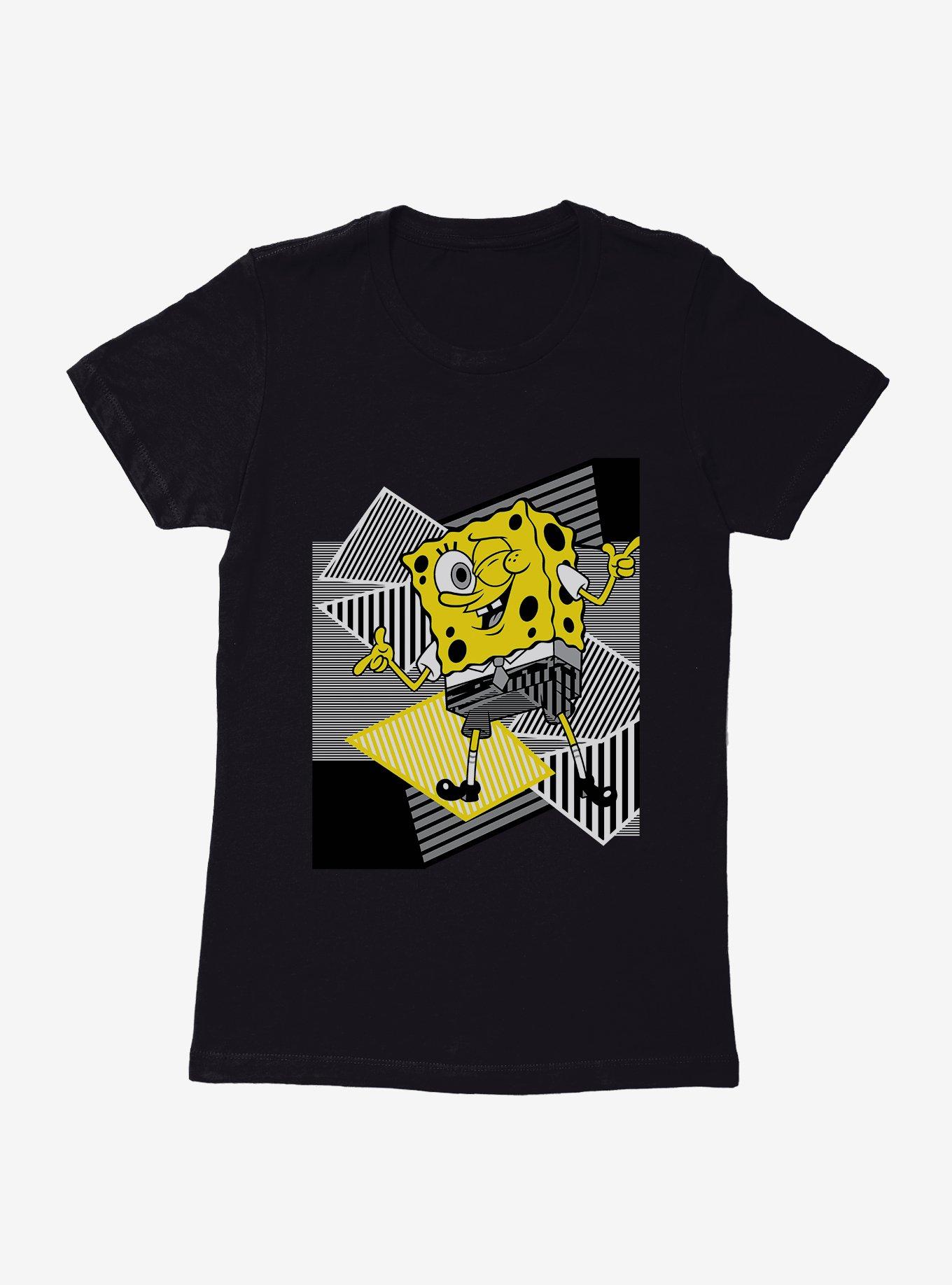 SpongeBob SquarePants Grayscale Patterns Womens T-Shirt, , hi-res