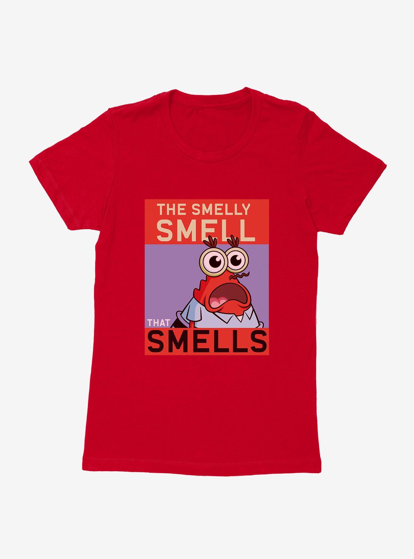 SpongeBob SquarePants Mr. Krabs Smelly Smell Womens T-Shirt, RED, hi-res