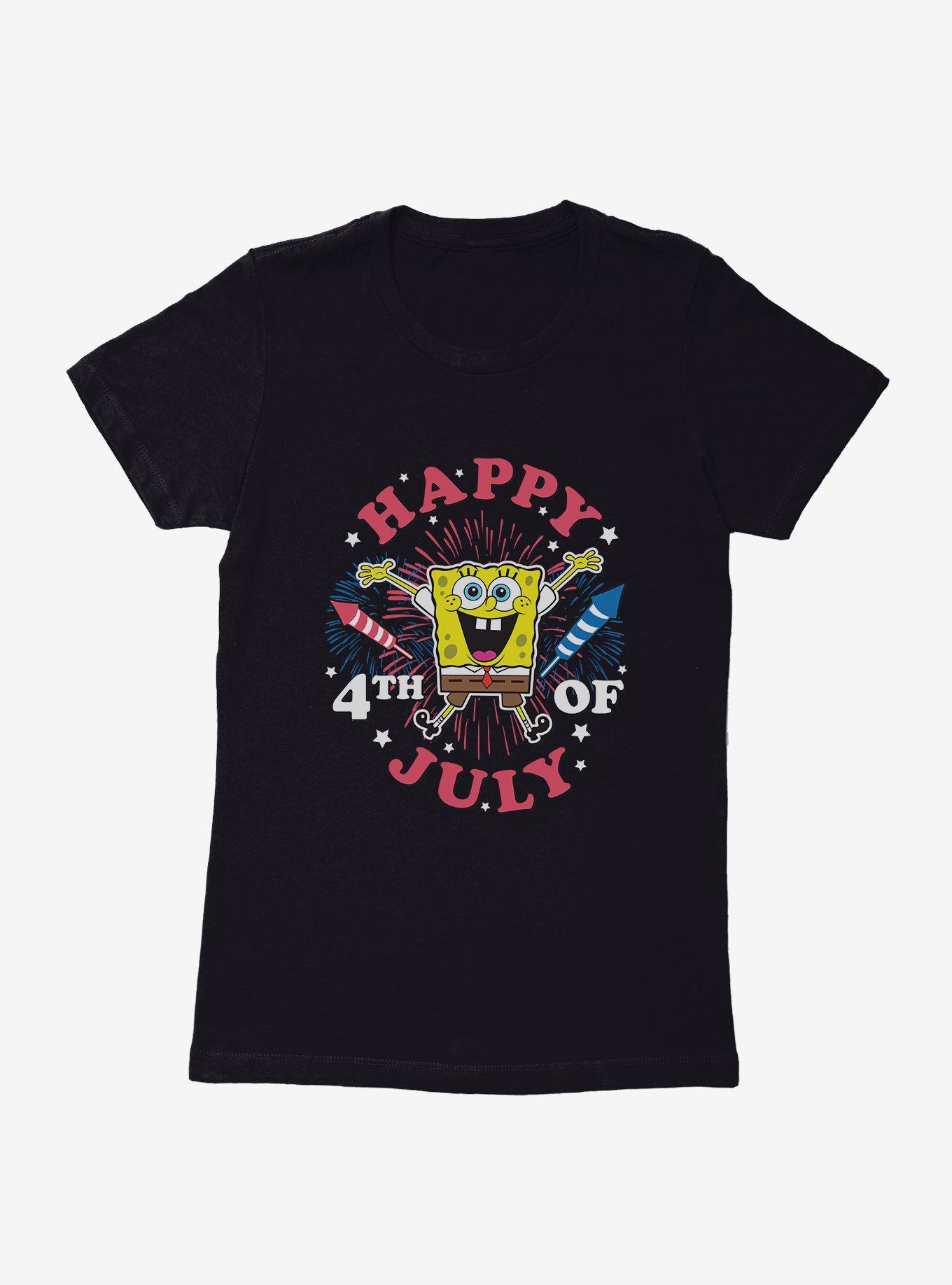 SpongeBob SquarePants Fourth Of July Fireworks Womens T-Shirt, , hi-res